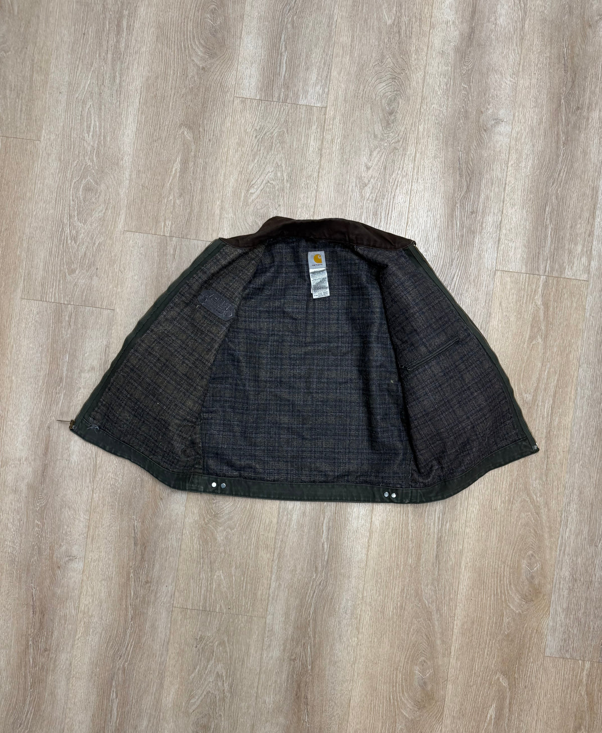 Faded Olive Green Carhartt Detroit Jacket - Large