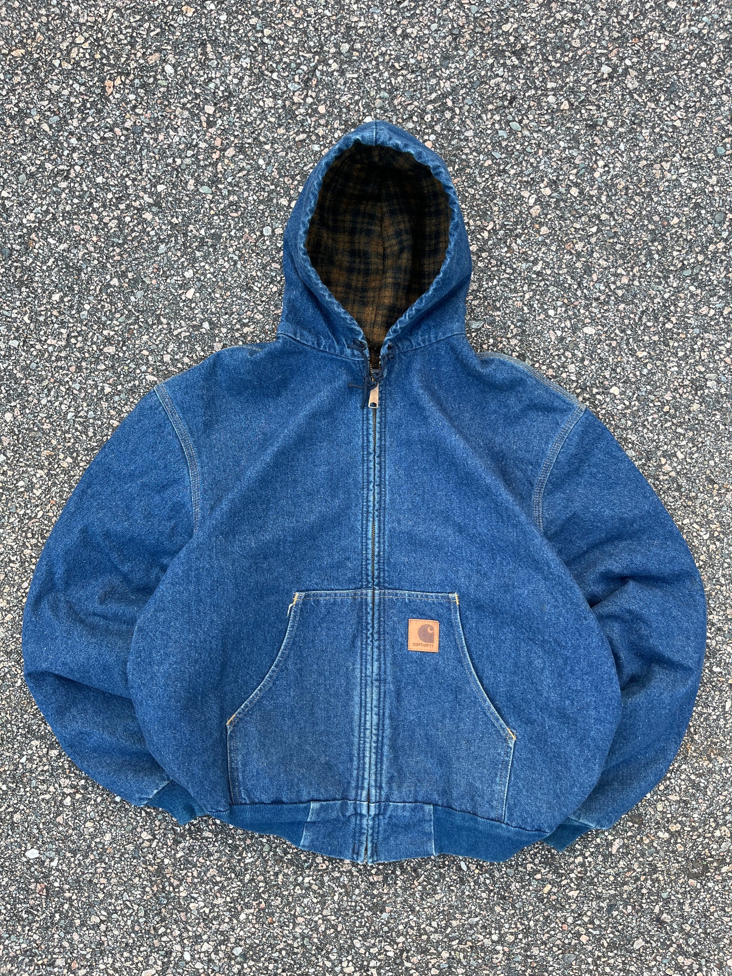 褪色牛仔布 Carhartt 运动夹克 - 2XL