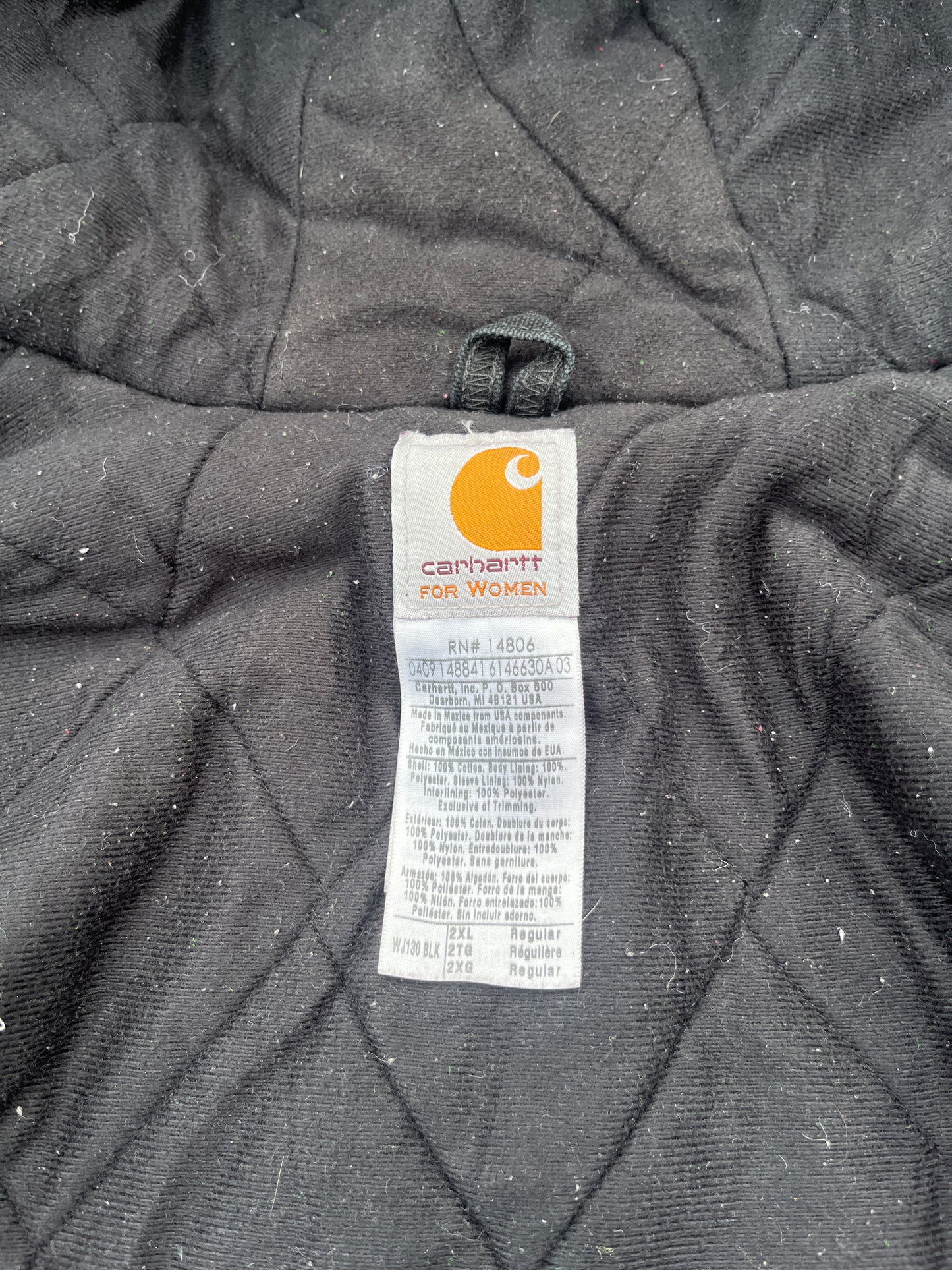 Faded Black Carhartt Active Jacket - Large