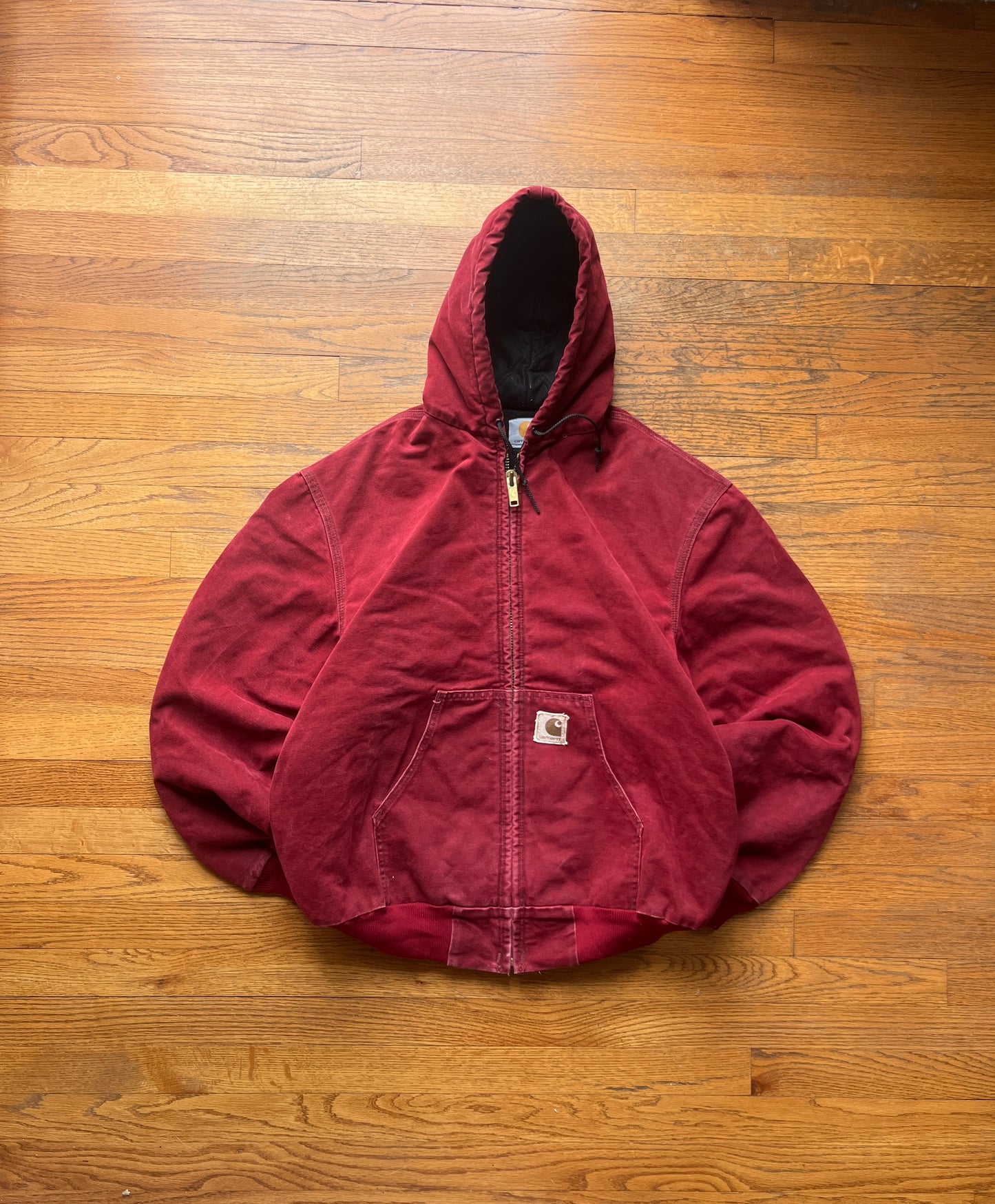 Faded Crimson Red Carhartt Active Jacket - Boxy L-XL