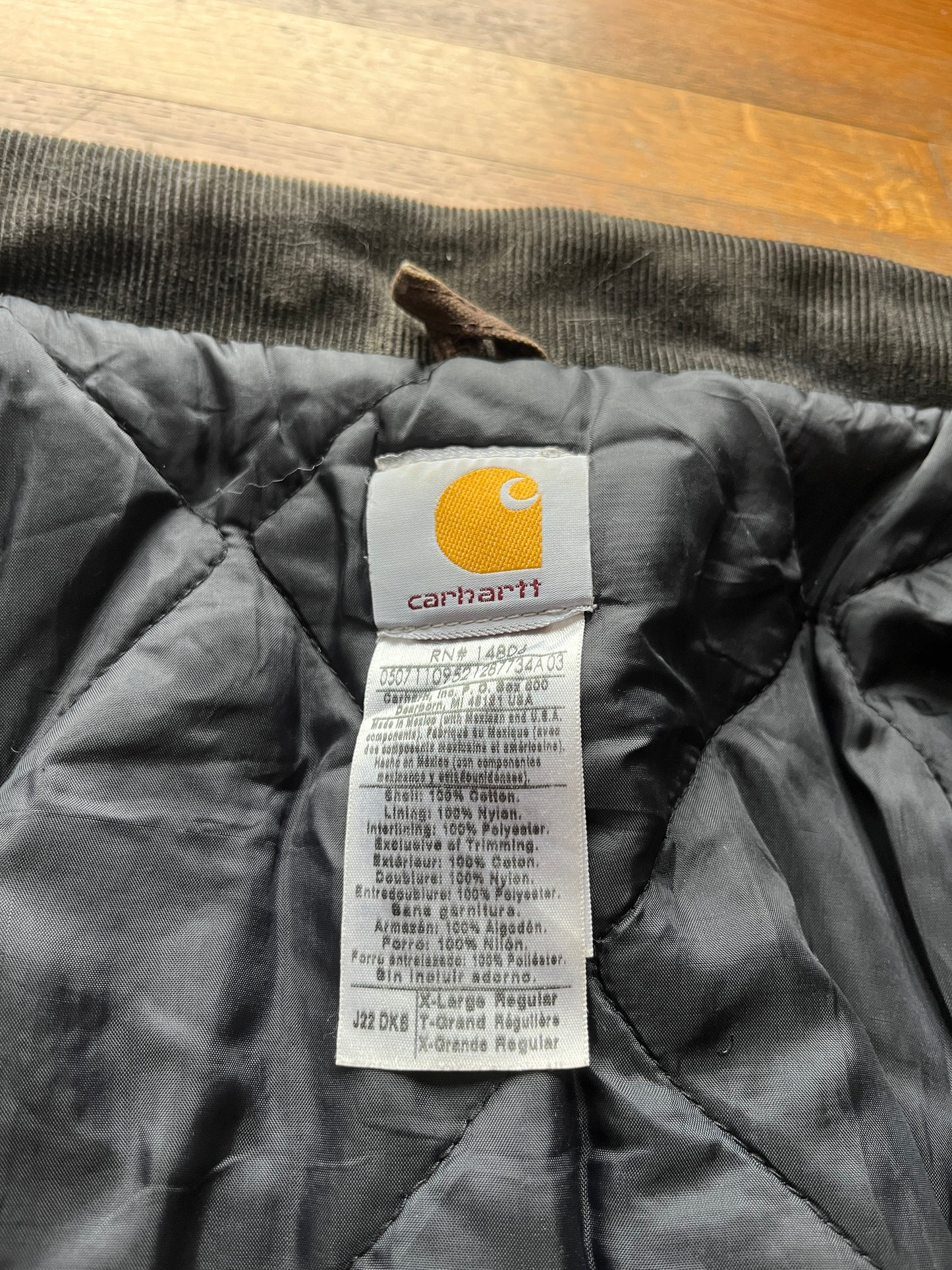 Faded Dark Brown Carhartt Arctic Jacket - XL