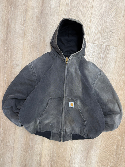 Faded Black Carhartt Active Jacket - Large