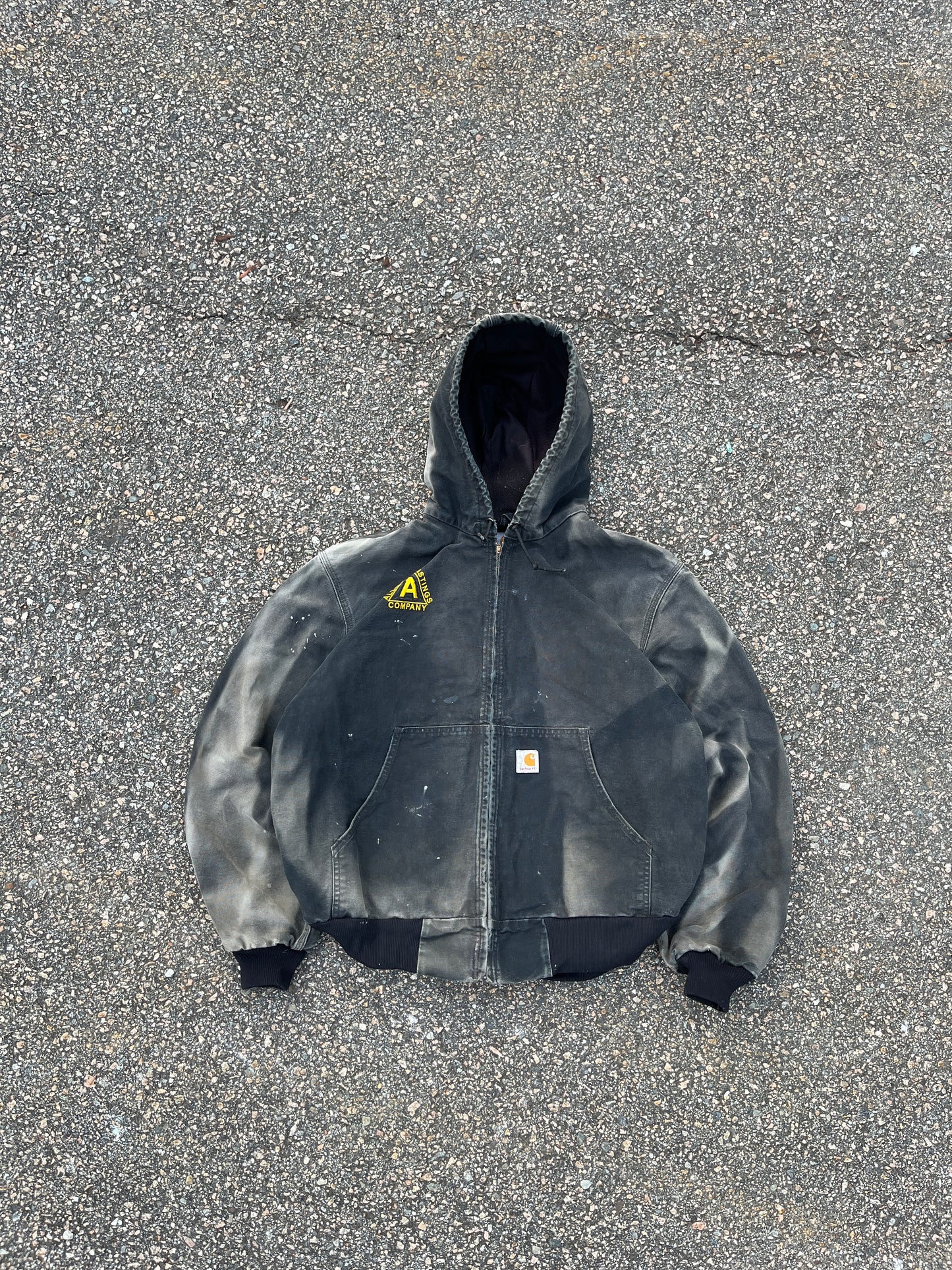 Faded n Painted Black Carhartt Active Jacket - Large