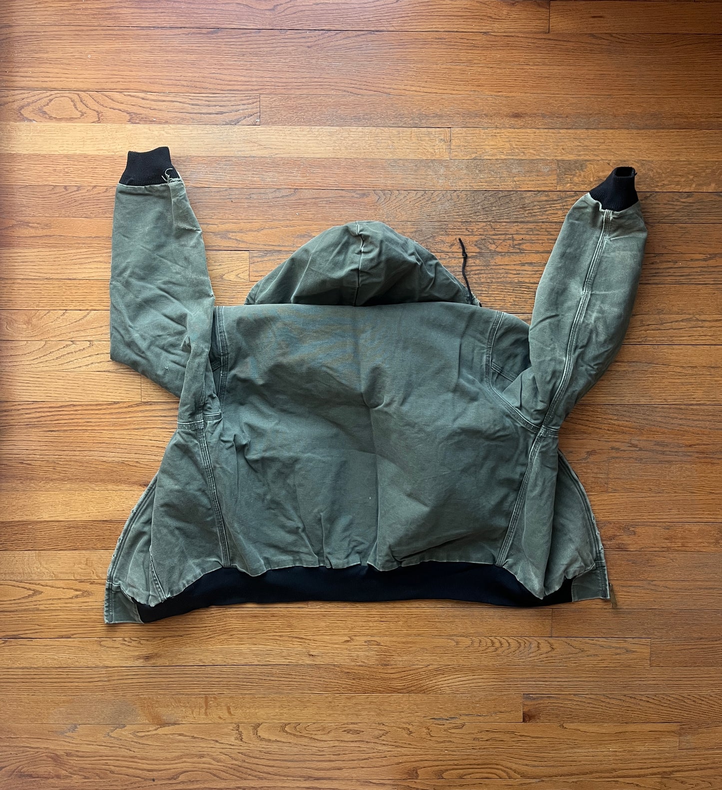 Faded Olive Green Carhartt Active Jacket - Boxy Medium