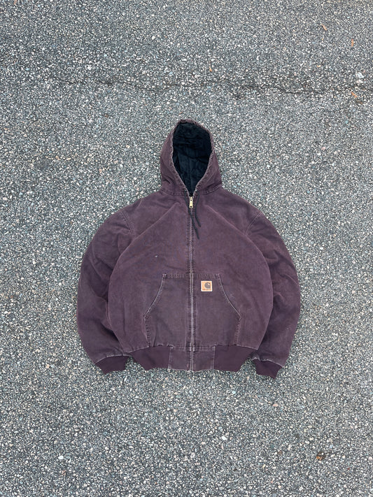 褪色勃艮第色 Carhartt 运动夹克 - 宽松 L-XL