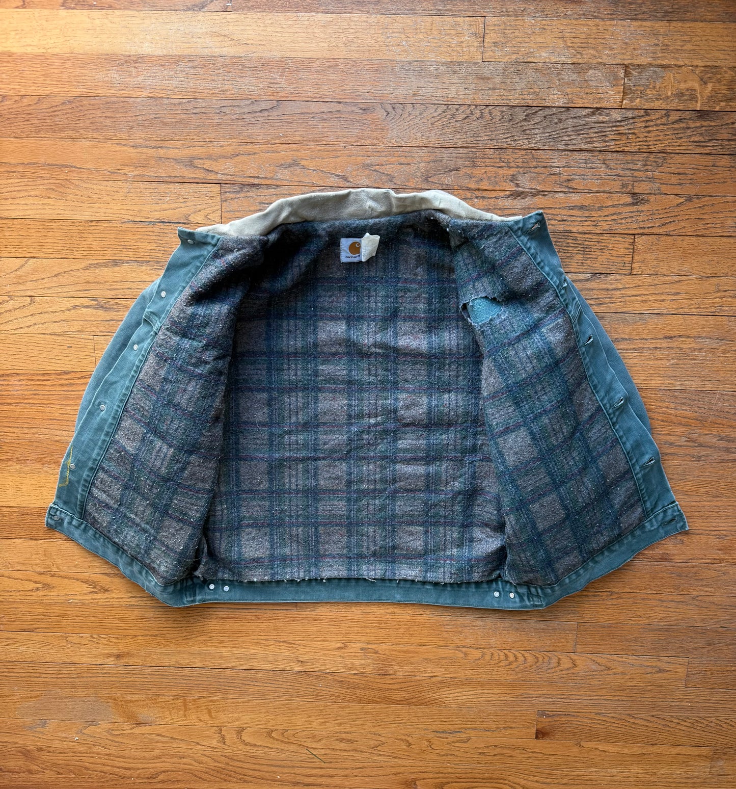 Faded Hunter Green Carhartt Trucker Jacket - Boxy Medium