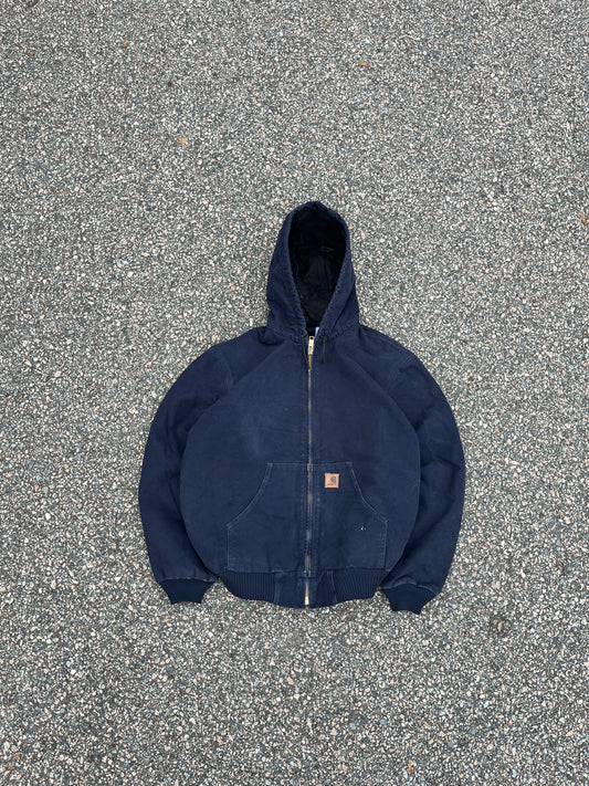 褪色午夜蓝色 Carhartt 运动夹克 - 中号