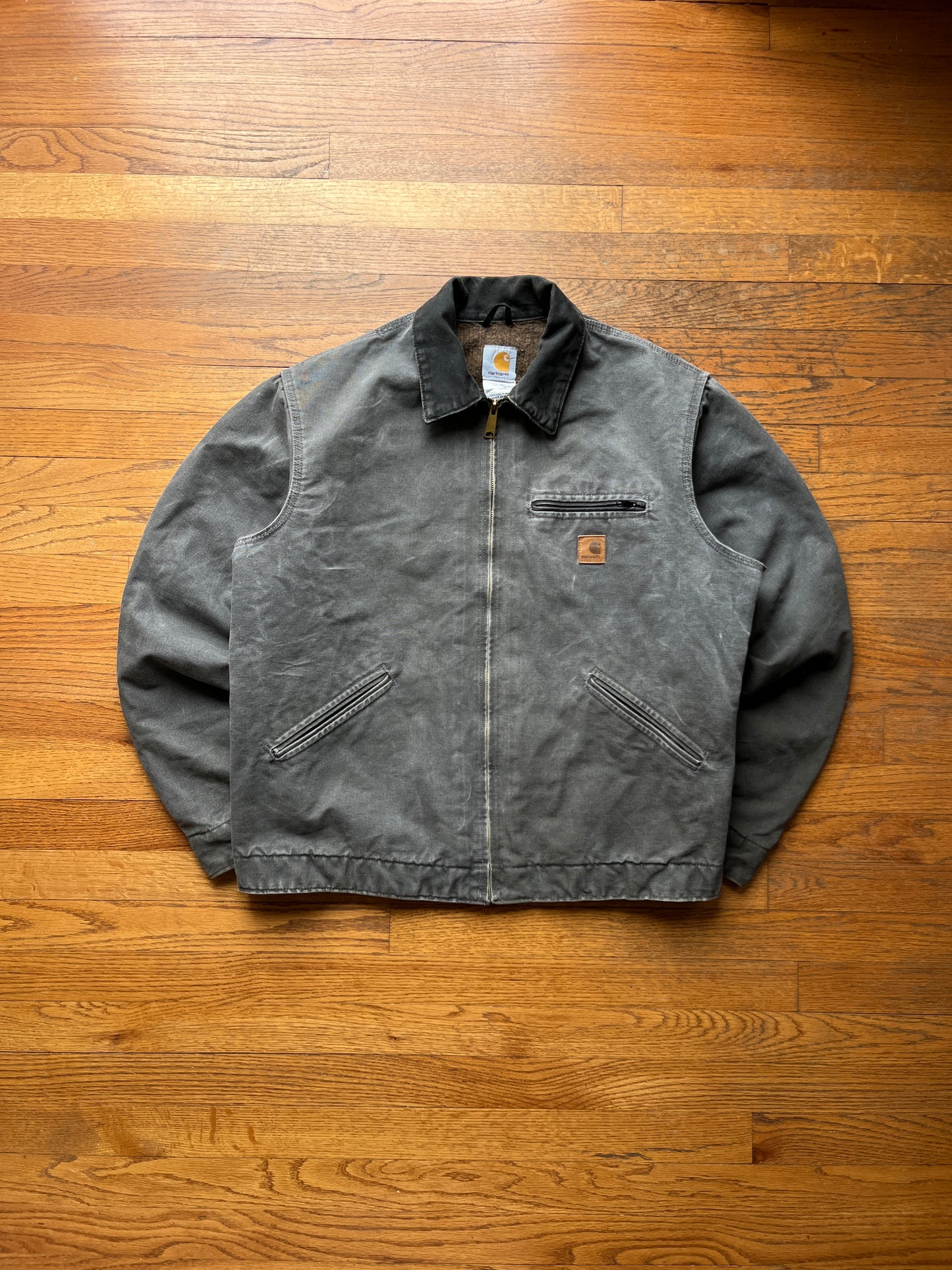 Faded Gravel Grey Carhartt Detroit Jacket - Large Tall