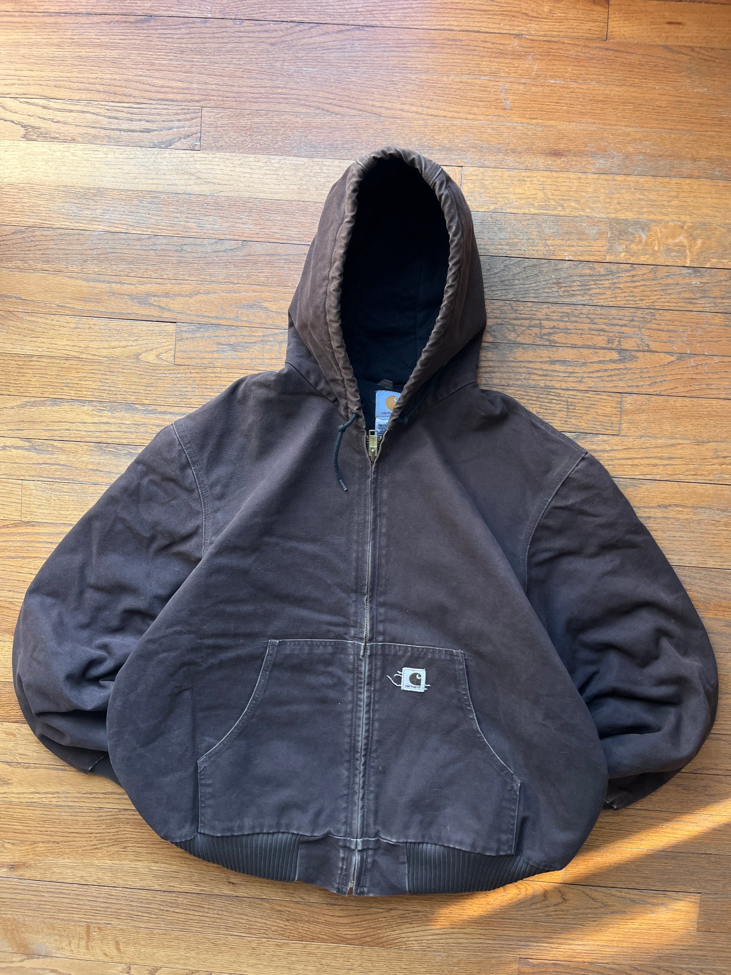 Faded Dark Brown Carhartt Active Jacket - XL