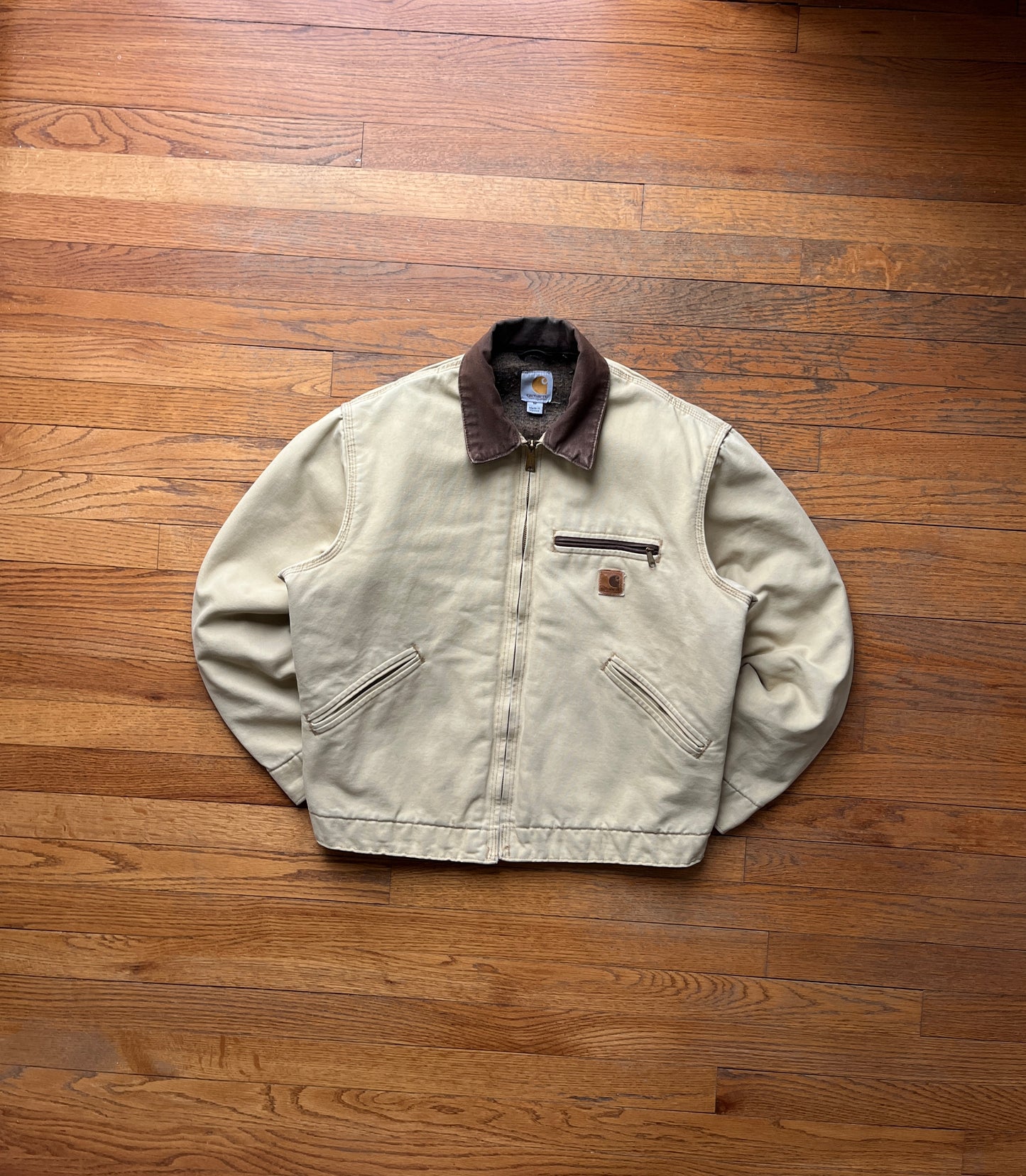 Faded Worn Brown Carhartt Detroit Jacket - Medium