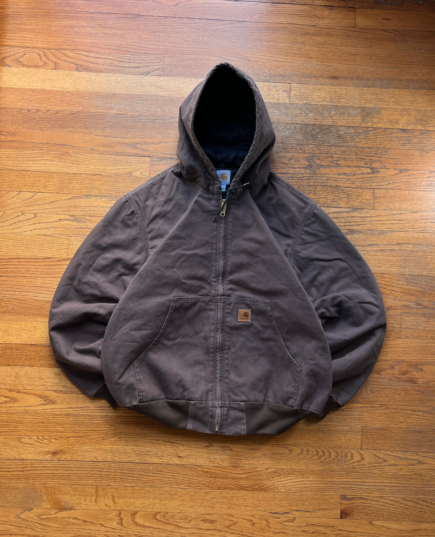 Faded Dark Brown Carhartt Active Jacket - Large