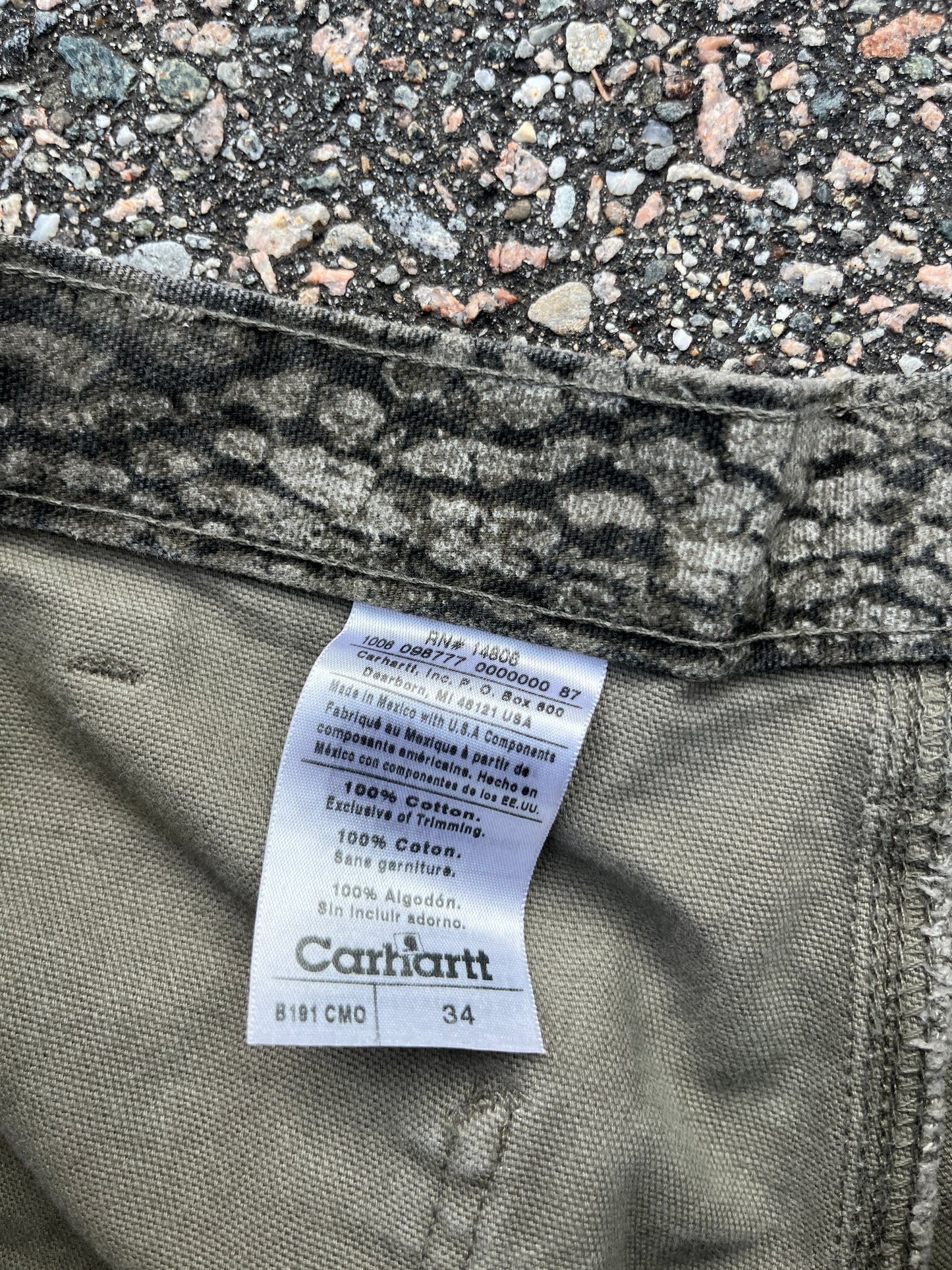 褪色 Realtree Carhartt 木匠短裤 - 34