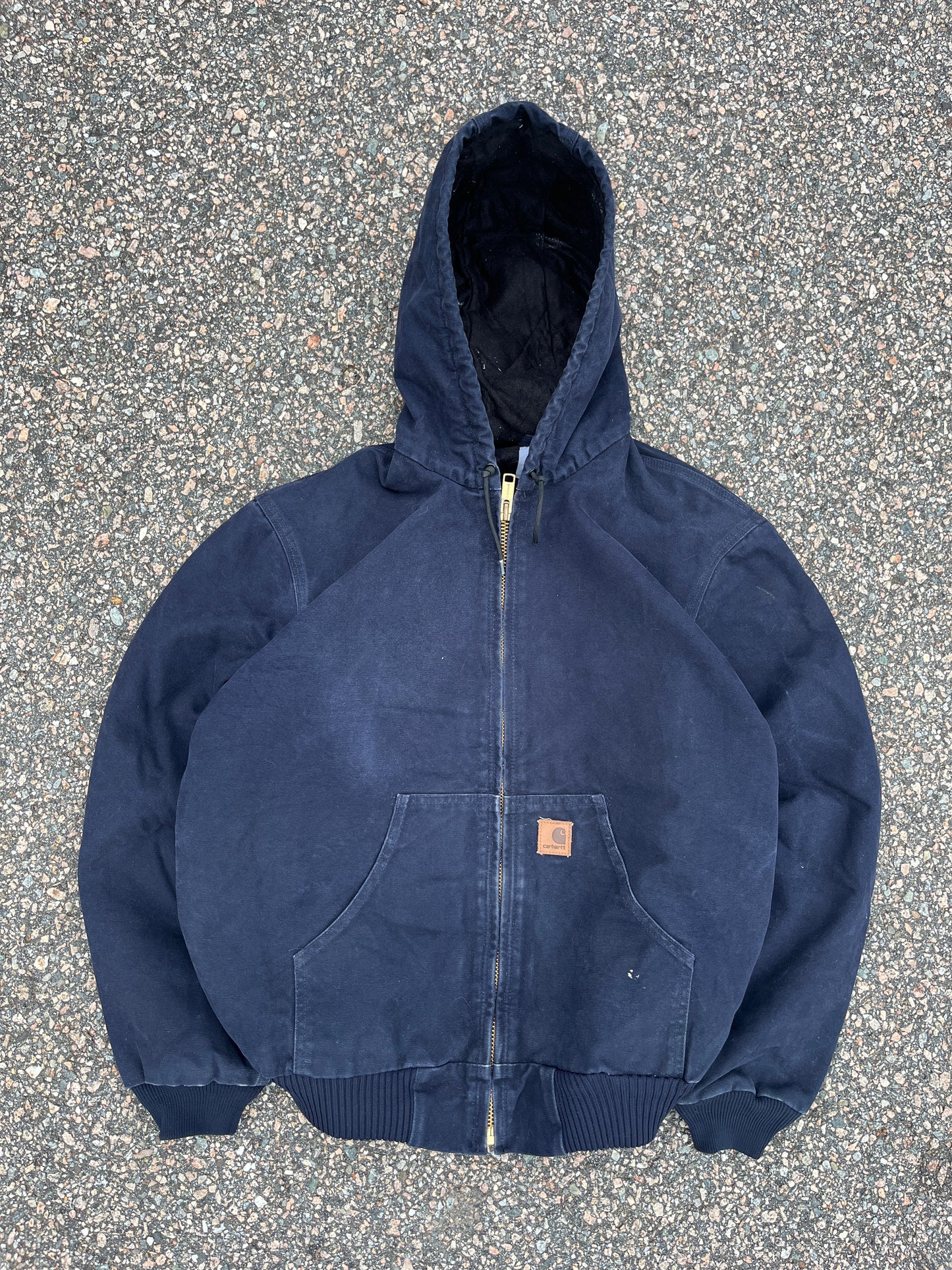 褪色午夜蓝色 Carhartt 运动夹克 - 中号