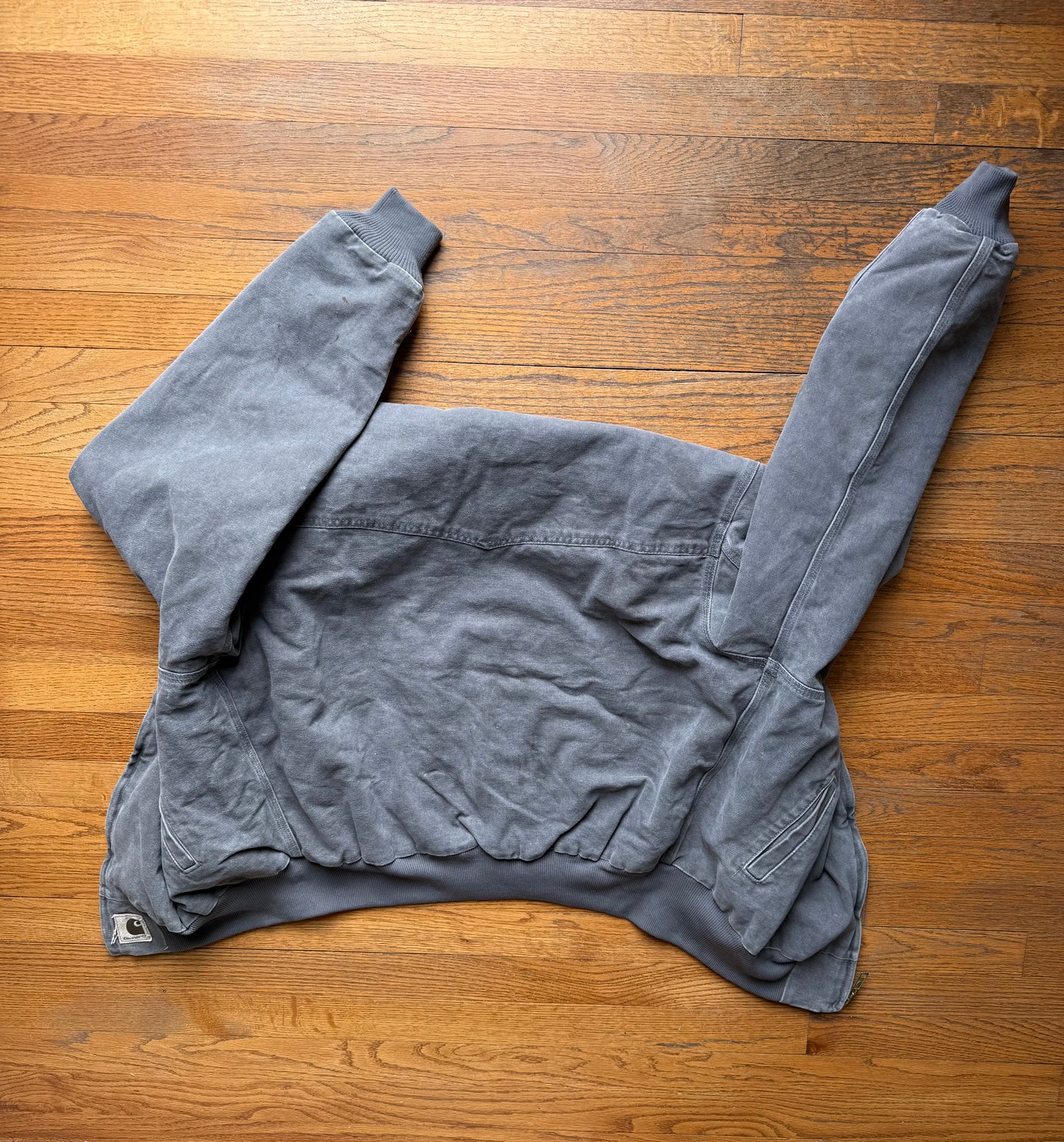 Faded Cement Grey Carhartt Santa Fe Jacket - Large