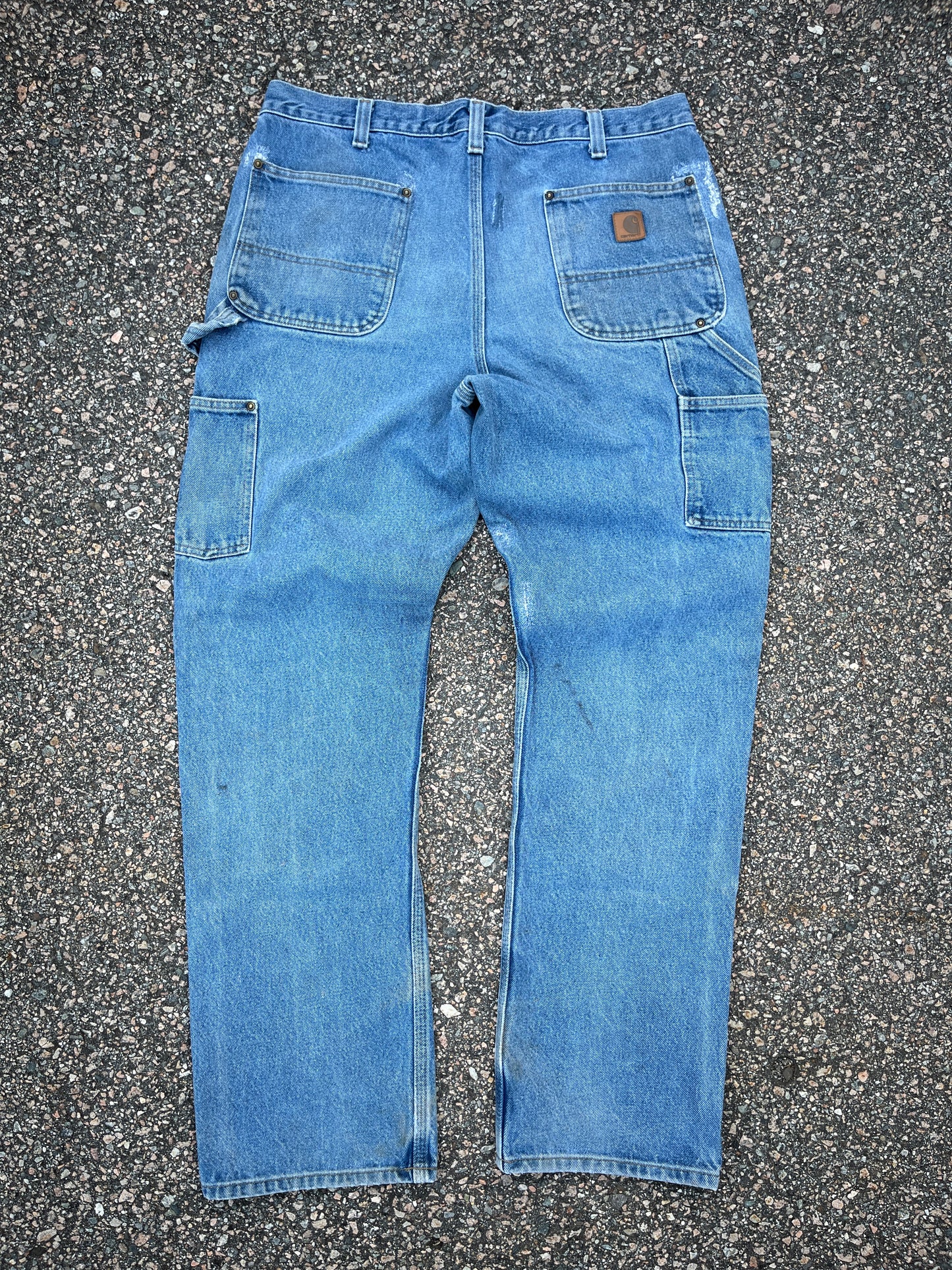 Faded Denim Carhartt Double Knee Pants - 36 x 33.5