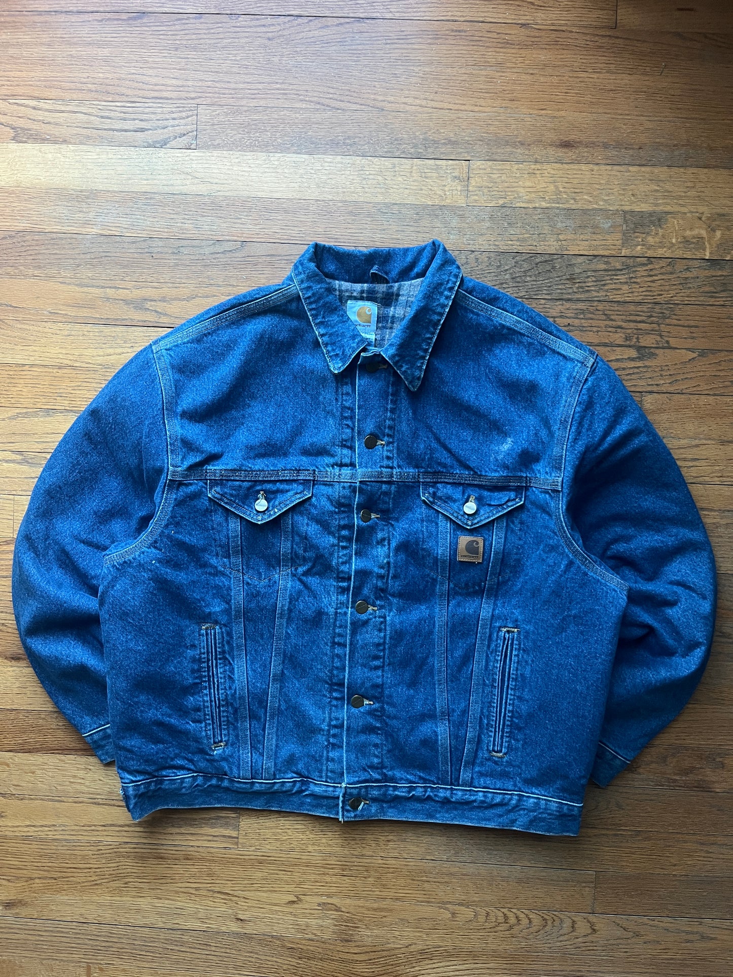 Faded Denim Carhartt Trucker Jacket - XL