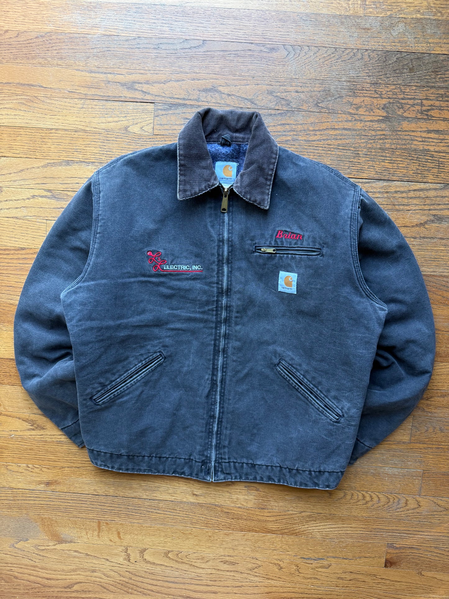 Faded Black Carhartt Detroit Jacket - Medium Tall