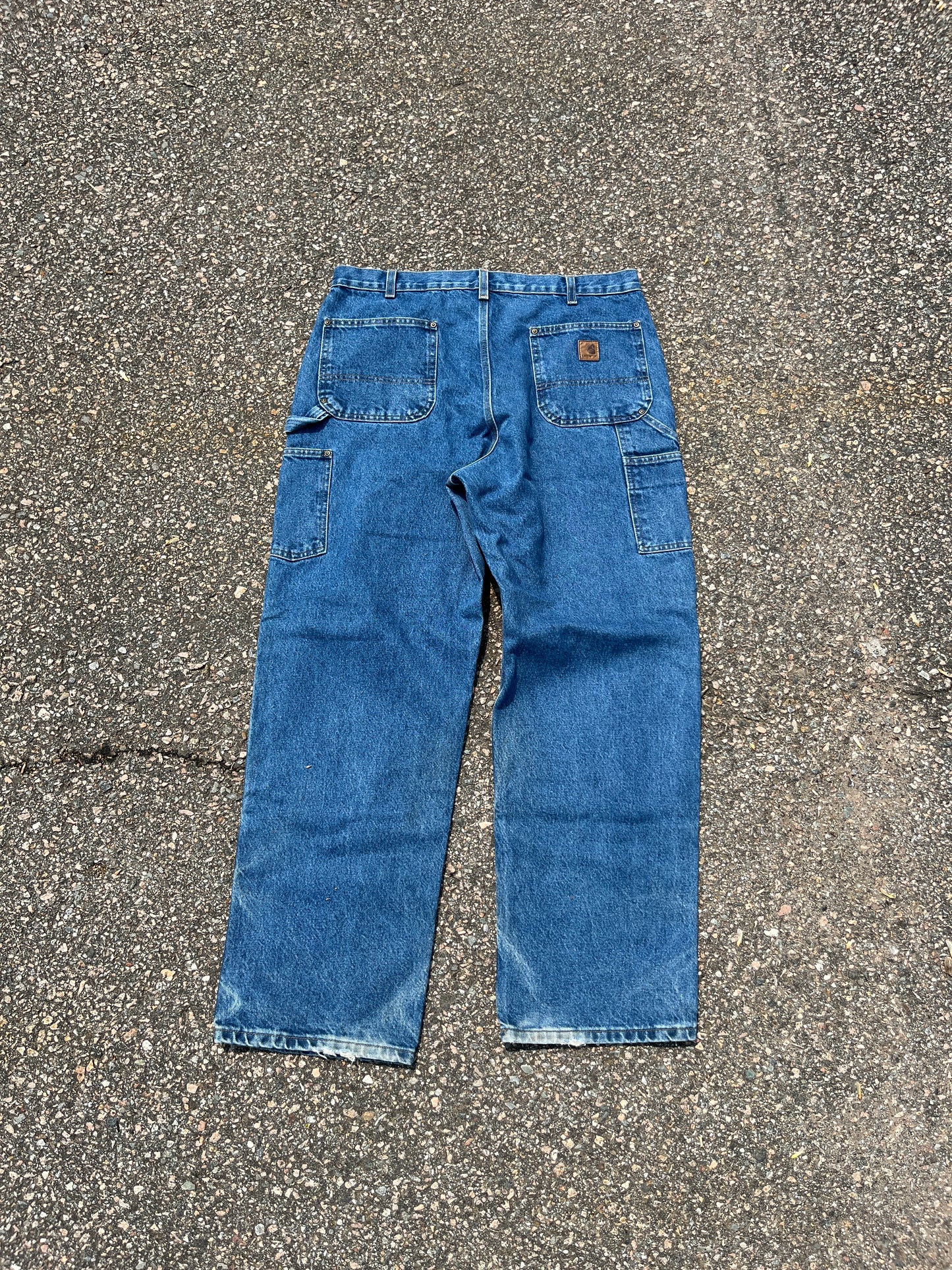 Faded Denim Carhartt Double Knee Pants - 36 x 32