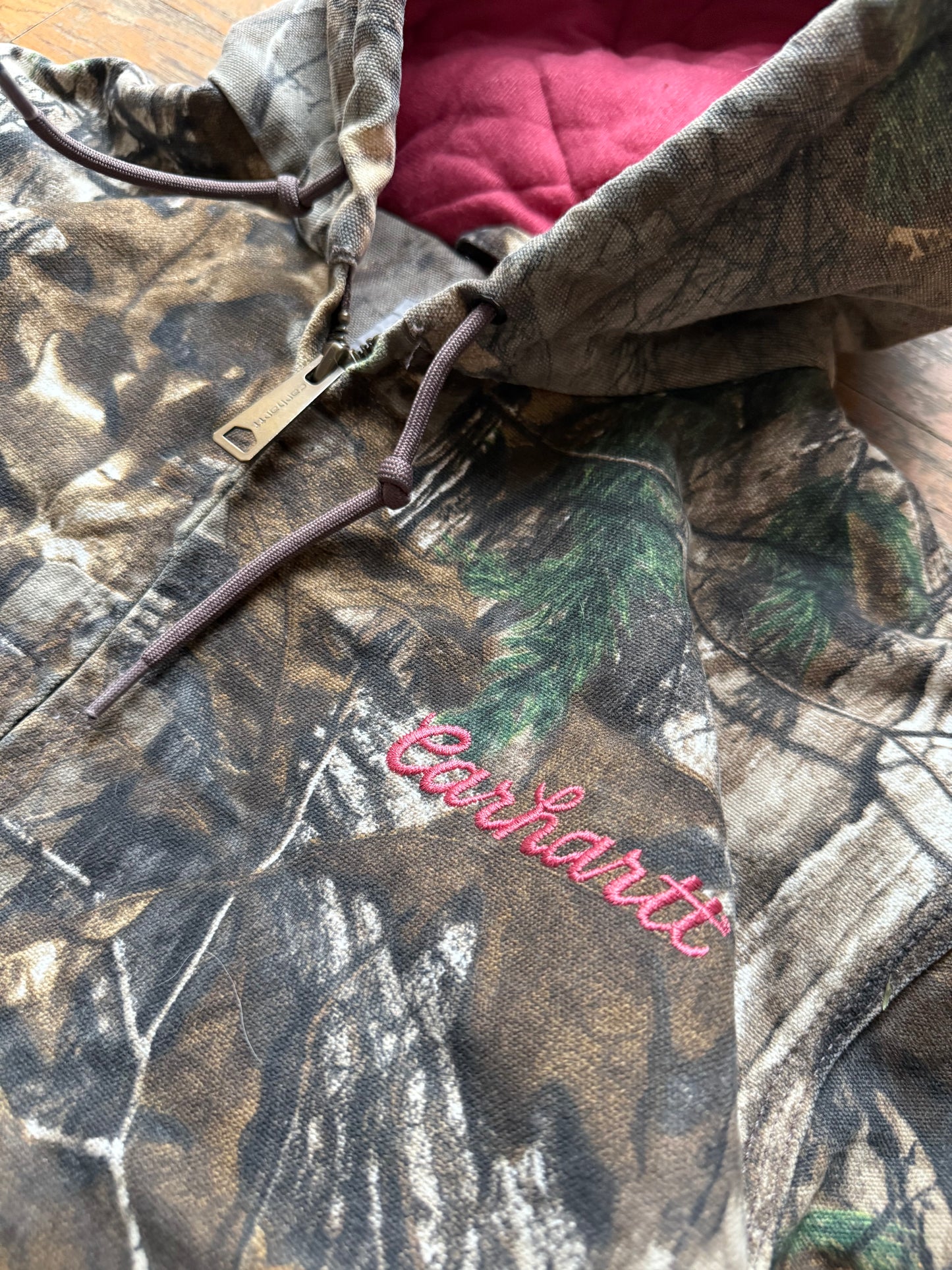 Faded Pink Lined Realtree Carhartt Active Jacket - Large
