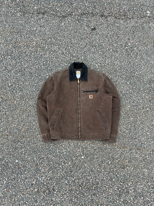 褪色栗棕色 Carhartt 底特律夹克 - 中号