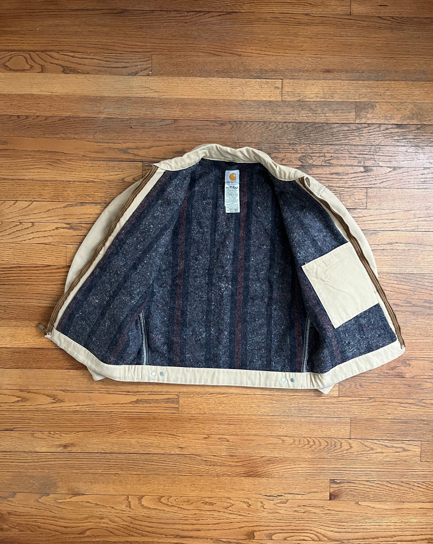 褪色奶油色 Carhartt 底特律夹克 - 中号