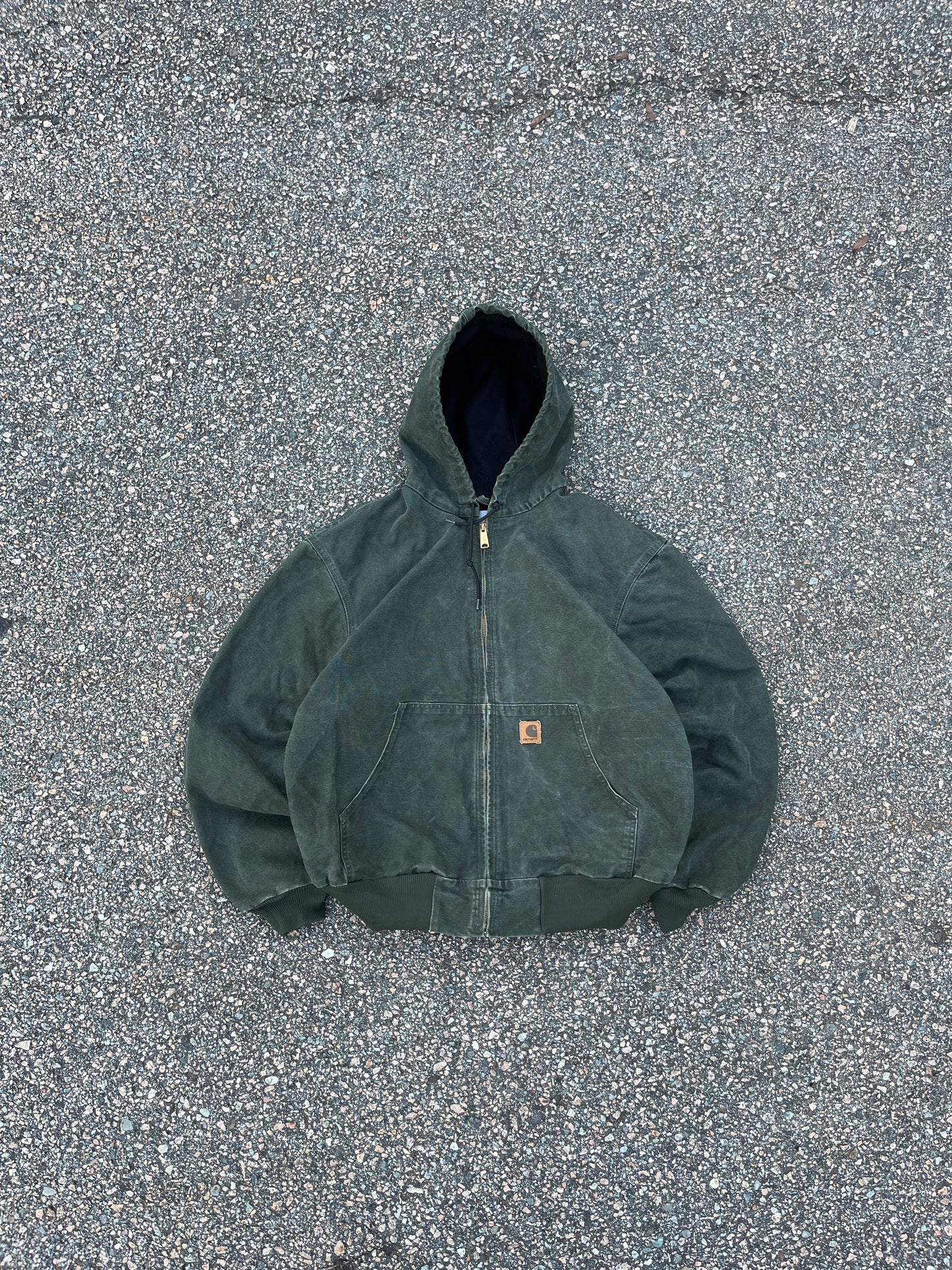 Faded Olive Green Carhartt Active Jacket - Boxy L-XL