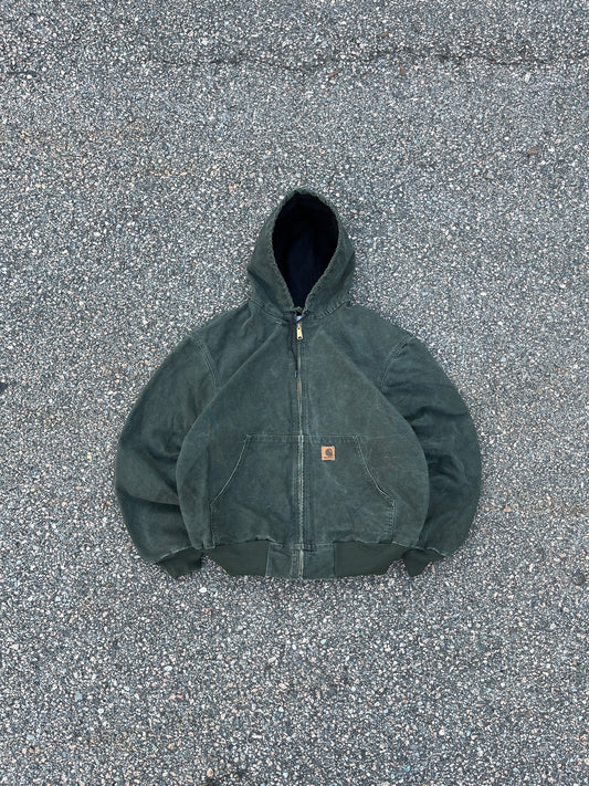 Faded Olive Green Carhartt Active Jacket - Boxy L-XL