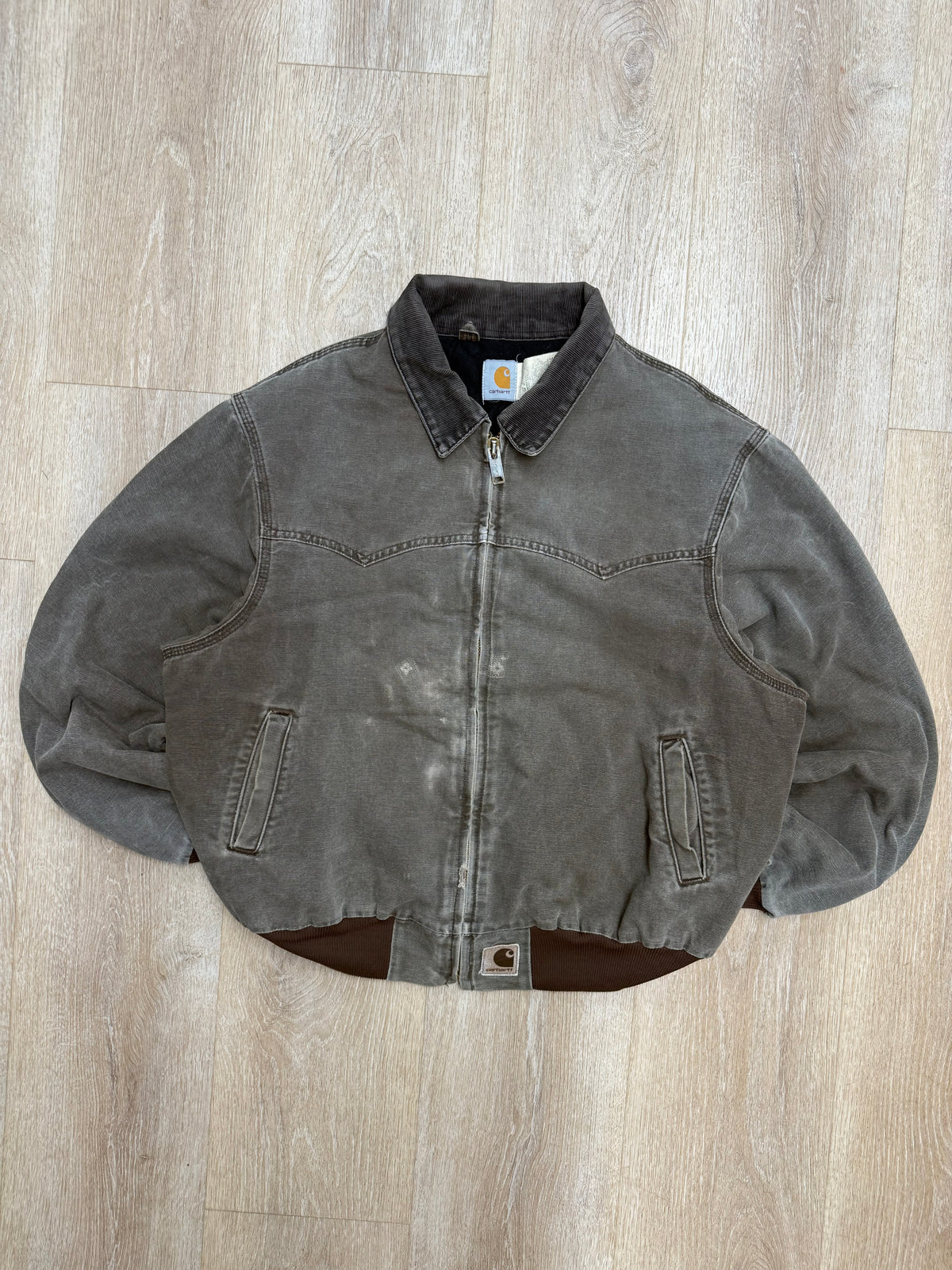 Faded Chestnut Brown Carhartt Santa Fe Jacket - Large