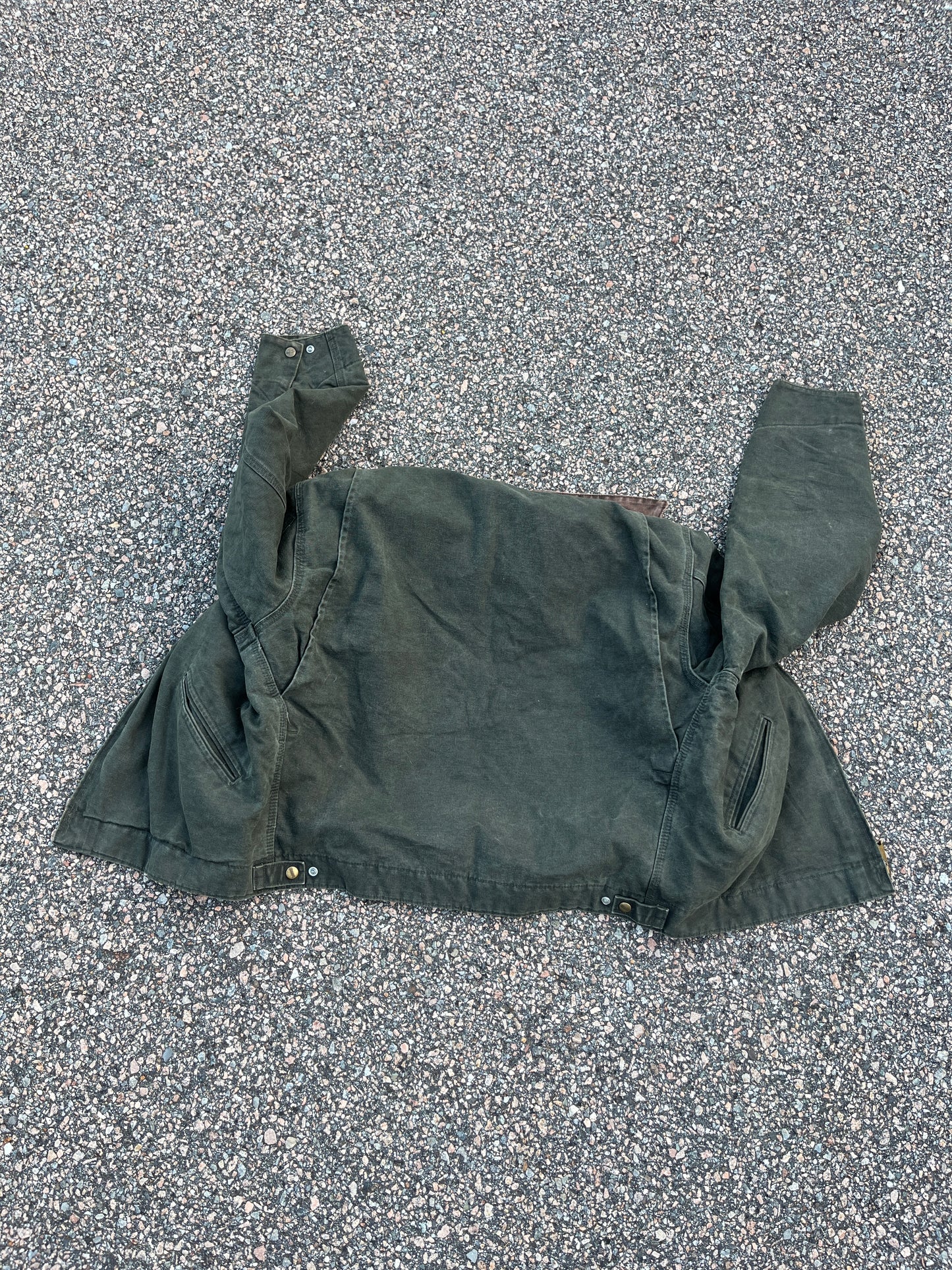 Faded Olive Green Carhartt Detroit Jacket - Medium