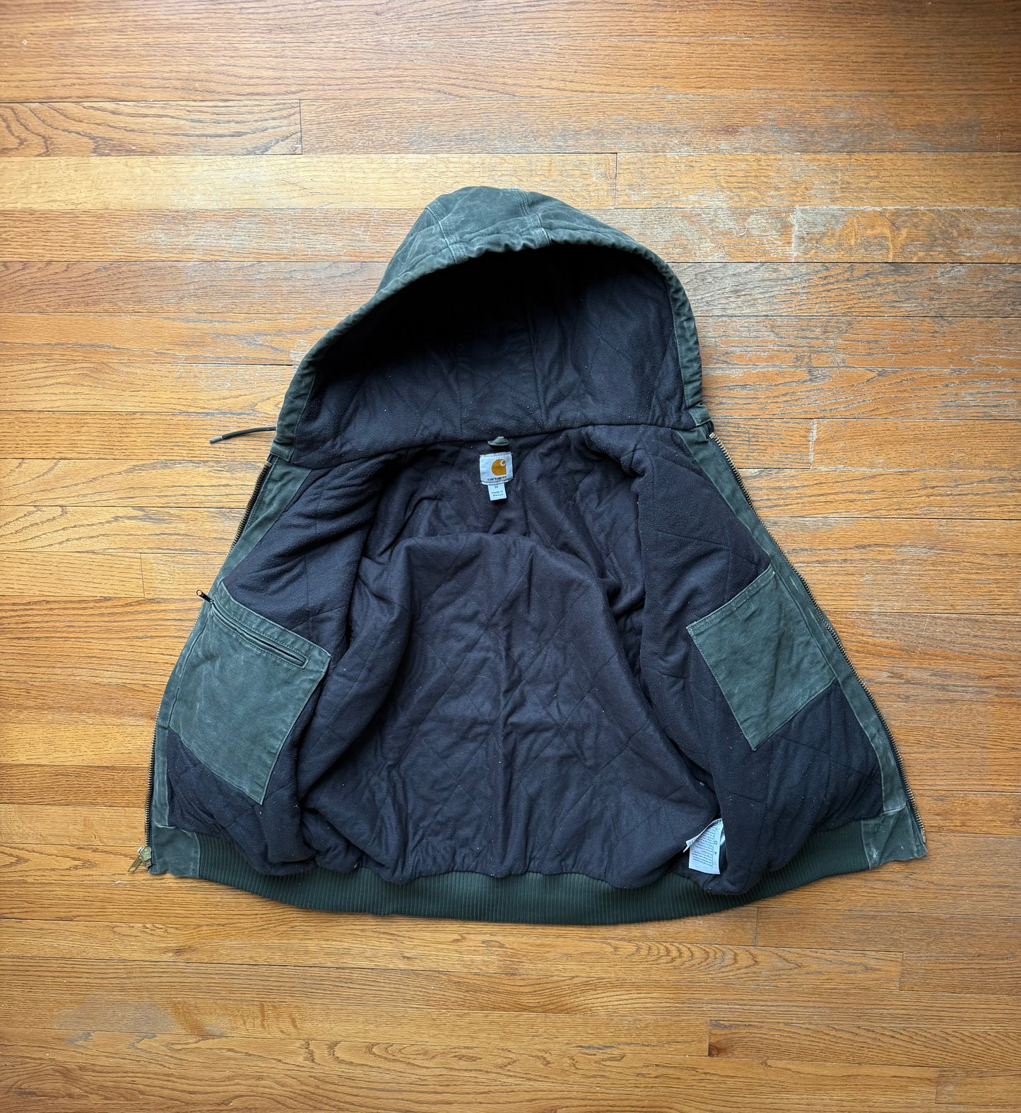 Faded Olive Green Carhartt Active Jacket - Medium