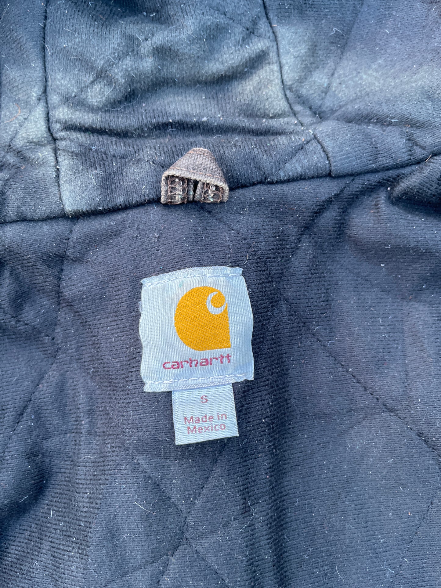 褪色棕色 Carhartt 运动夹克 - 小码