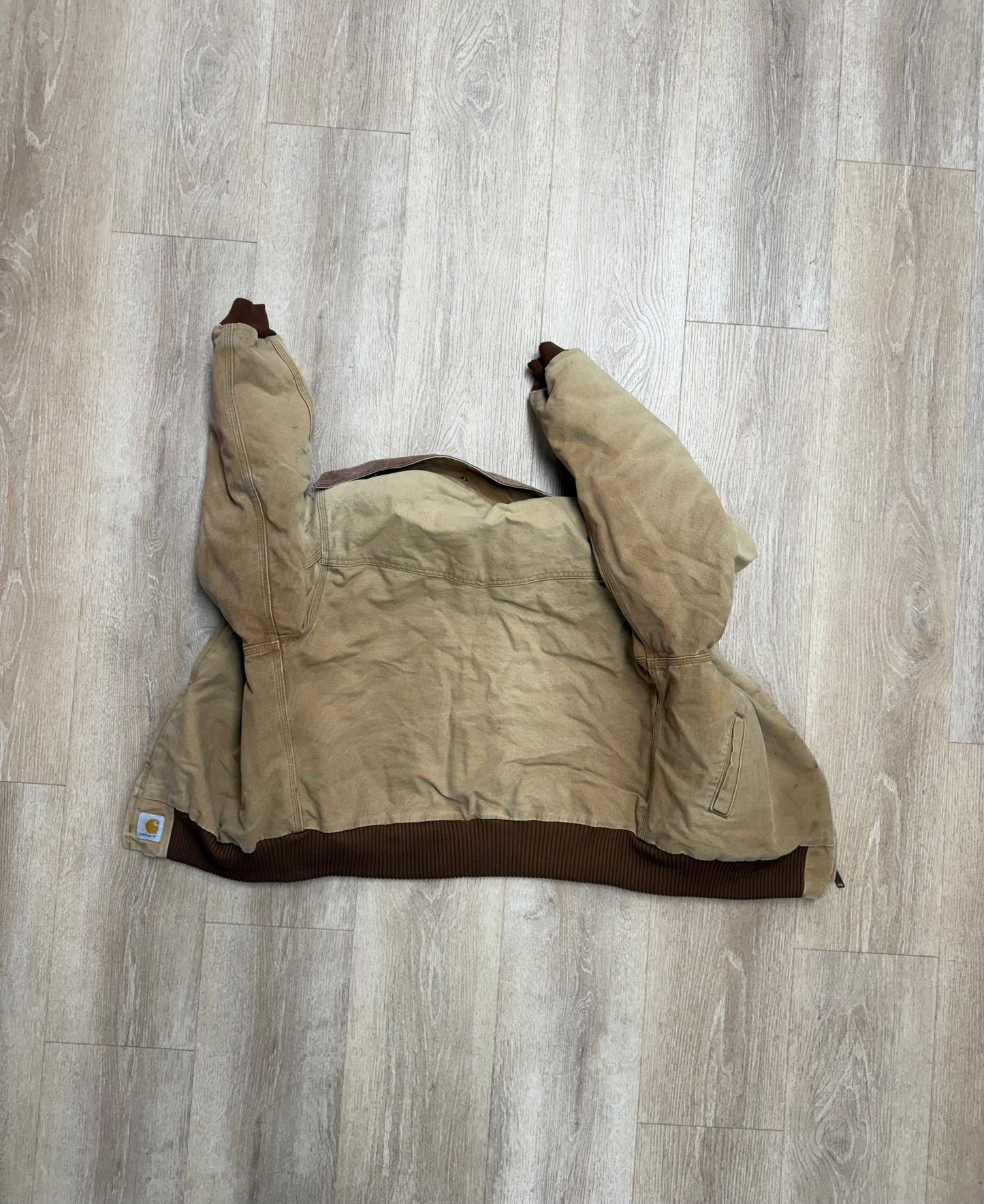 Faded Brown Carhartt Santa Fe Jacket - Large