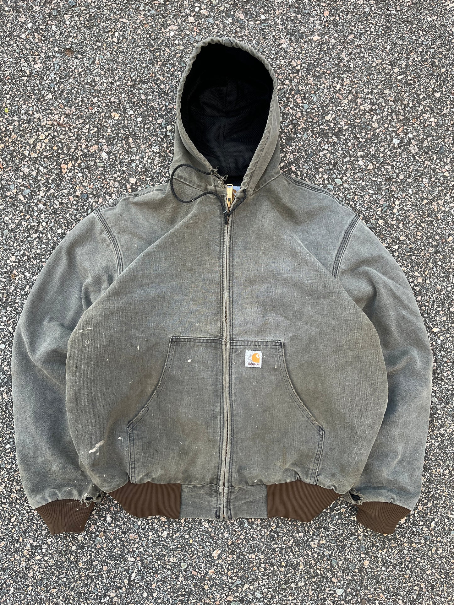 Faded n Distressed Brown Carhartt Active Jacket - Boxy M-L