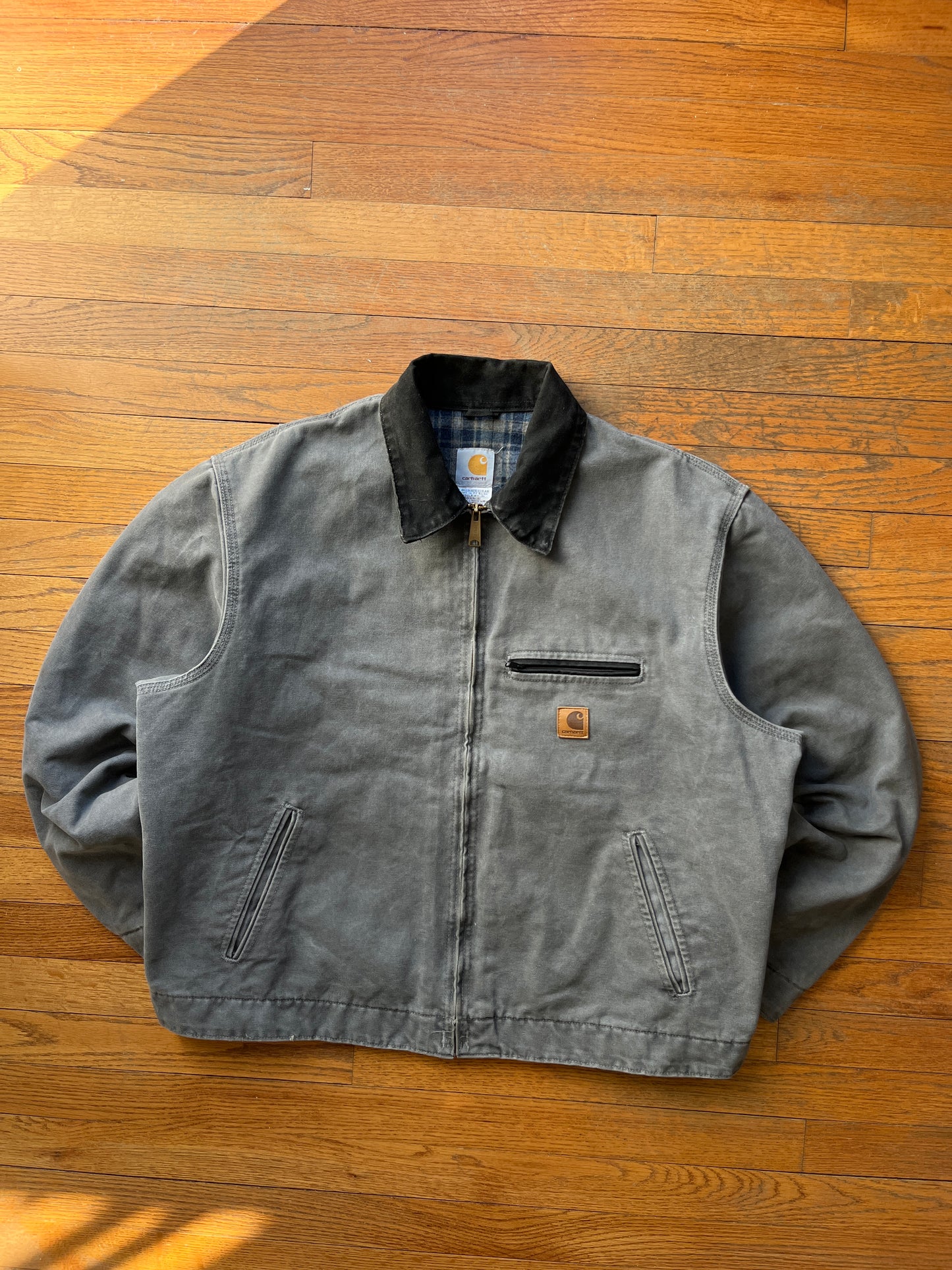 Faded Metal Grey Carhartt Detroit Jacket - Boxy L-XL