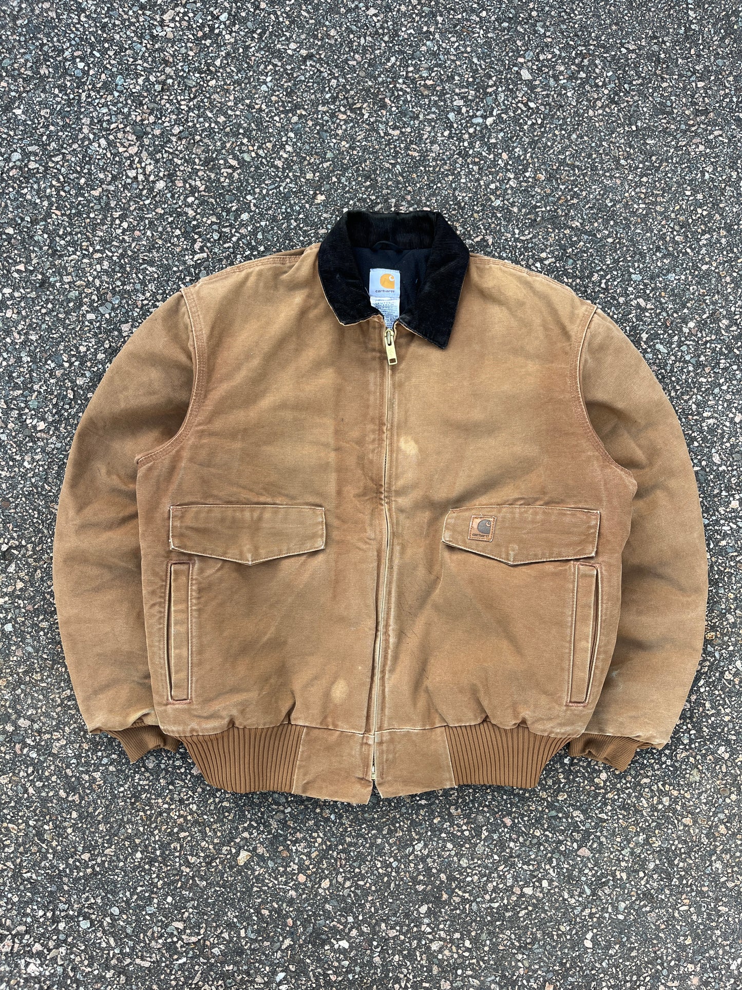 Faded Brown Carhartt Bomber Jacket - XL