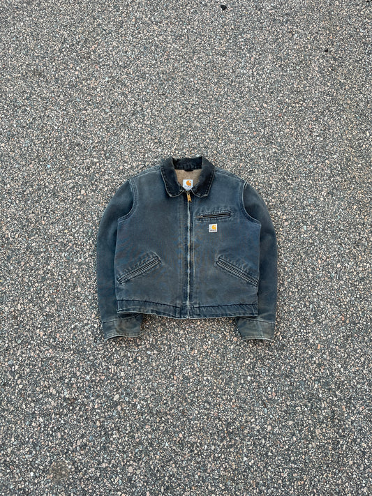 Faded Petrol Blue Carhartt Detroit Jacket - Small