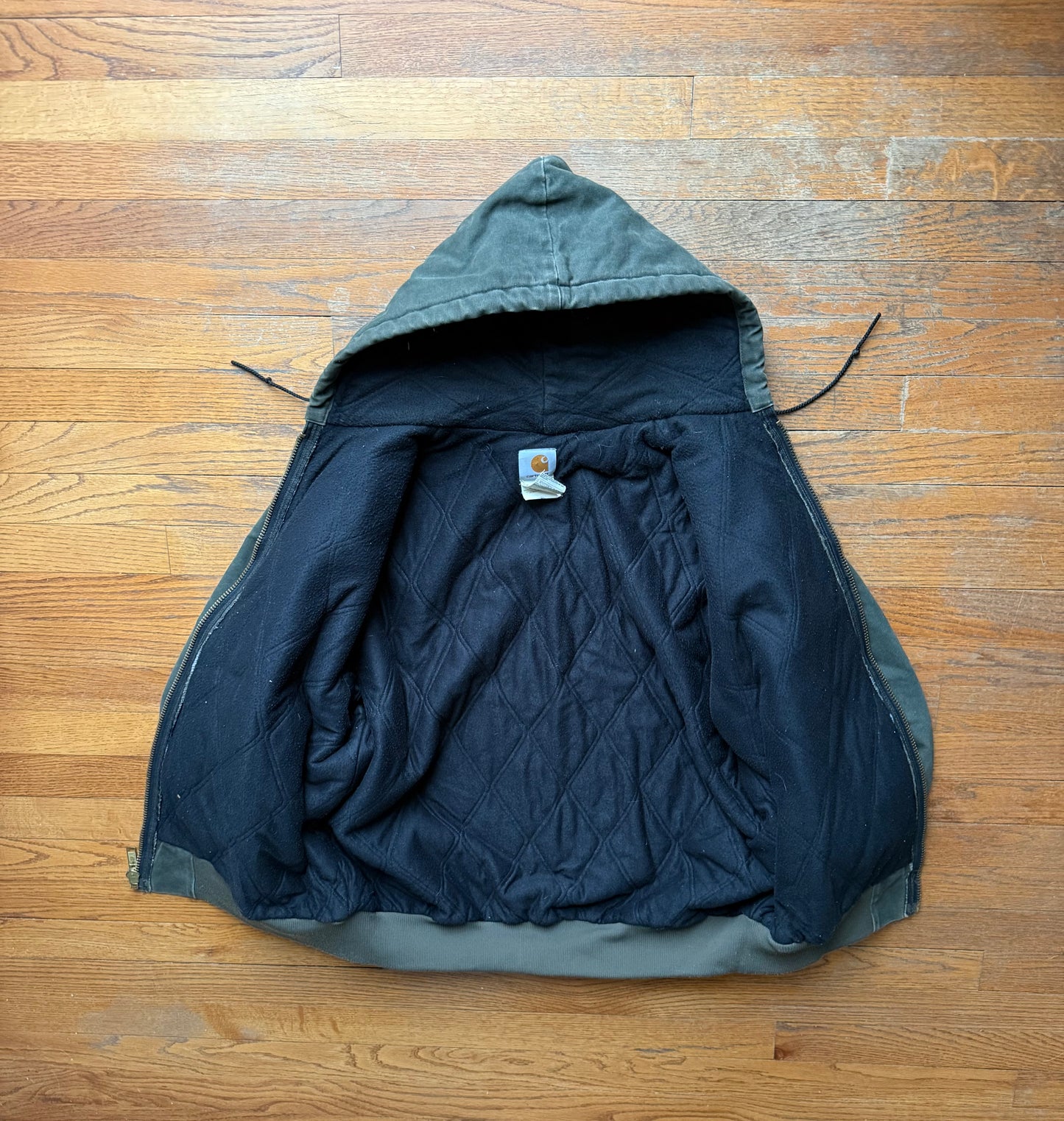 Faded Olive Green Carhartt Active Jacket - Boxy L-XL