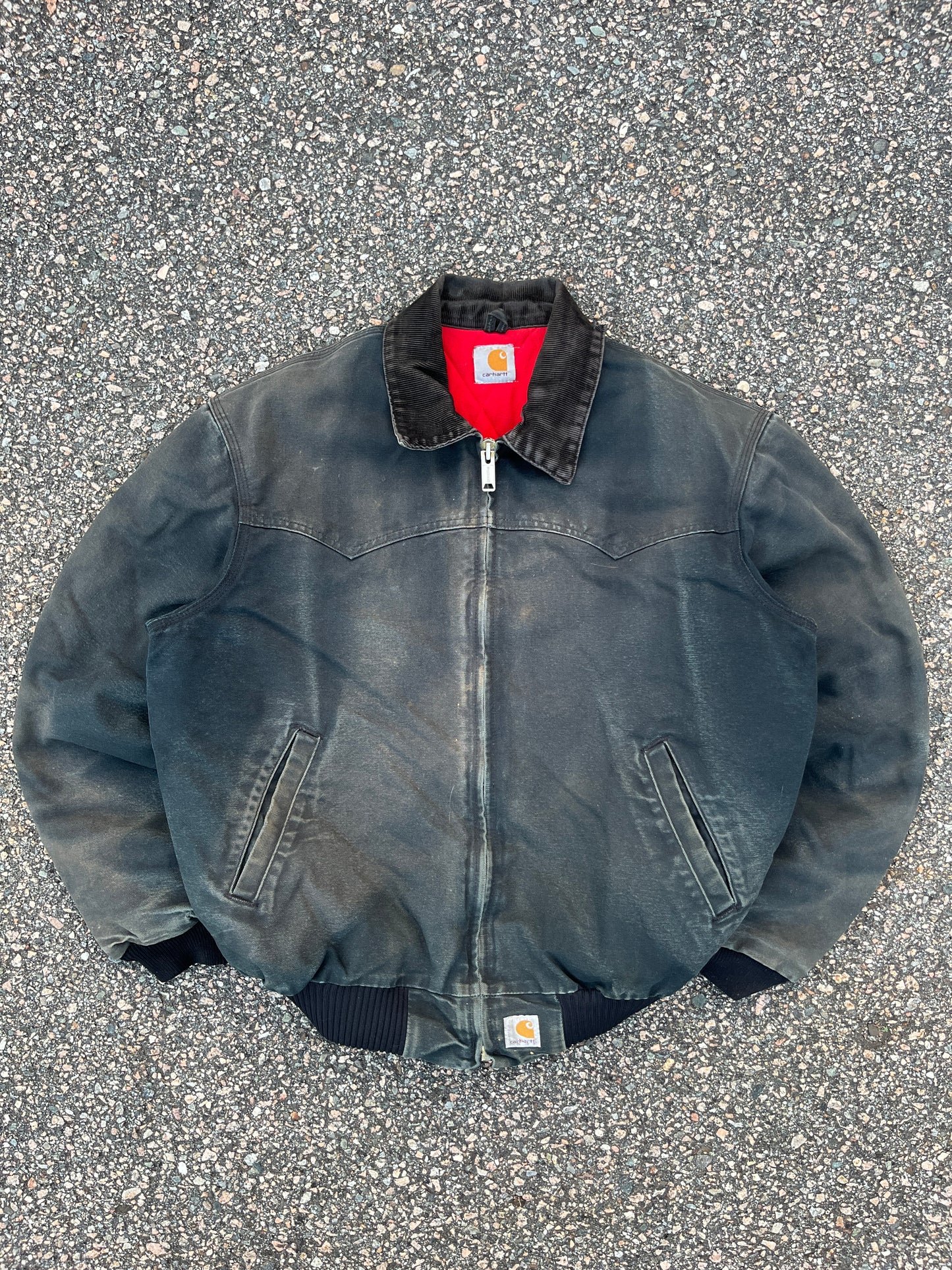 Faded Black Carhartt Santa Fe Jacket - Large