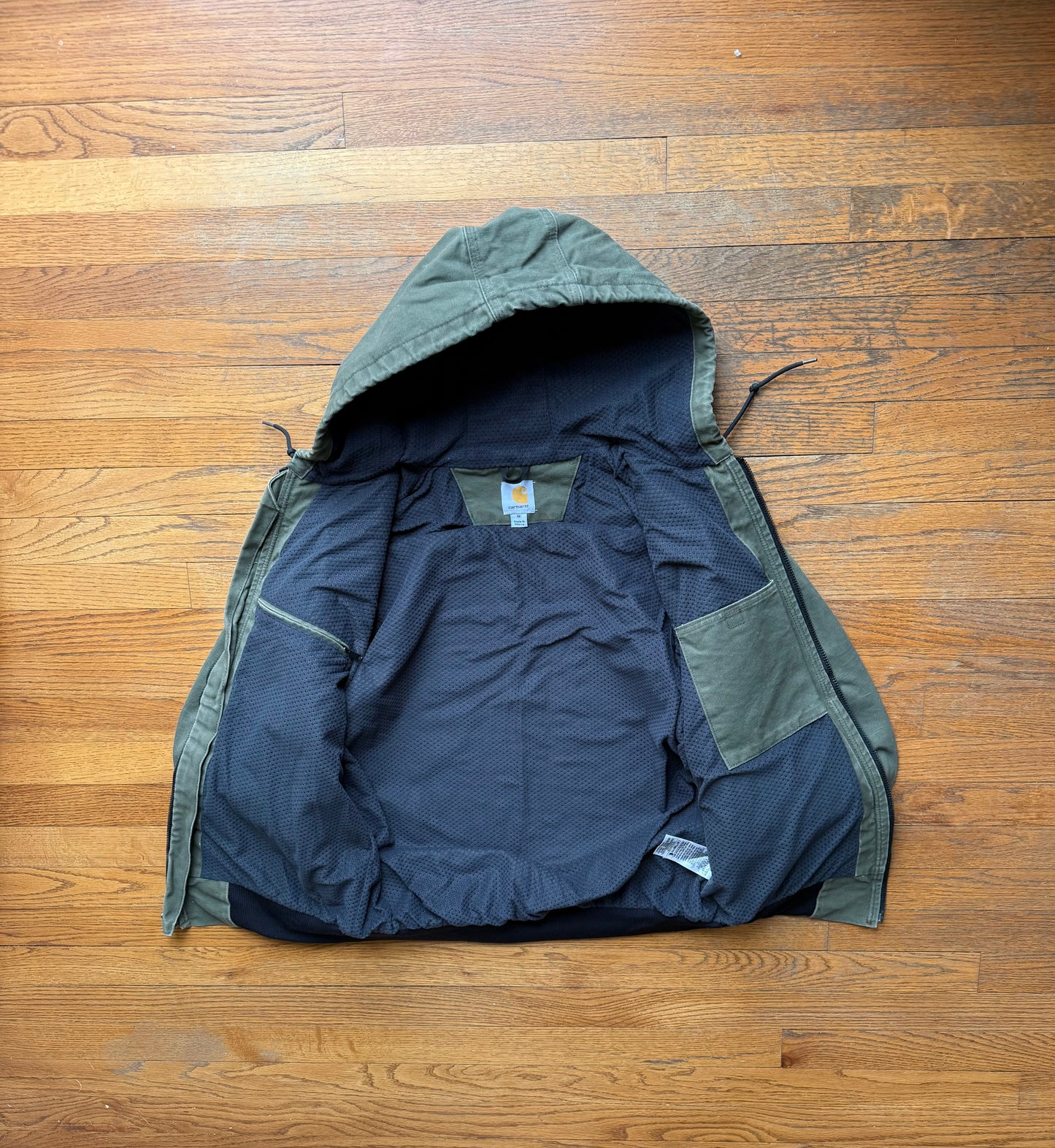 Faded Olive Green Carhartt Active Jacket - Medium