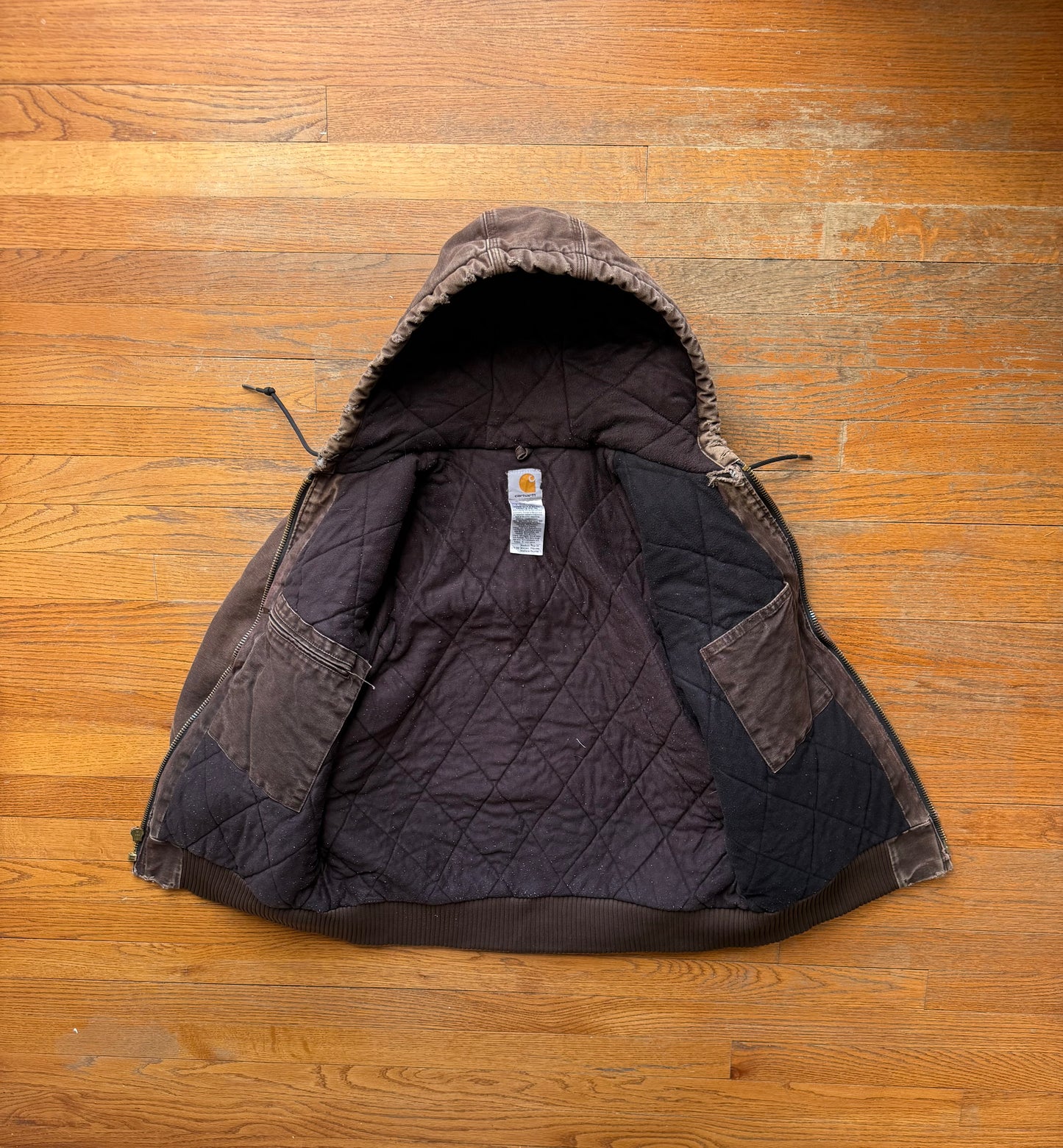 Faded Brown Carhartt Active Jacket - Medium