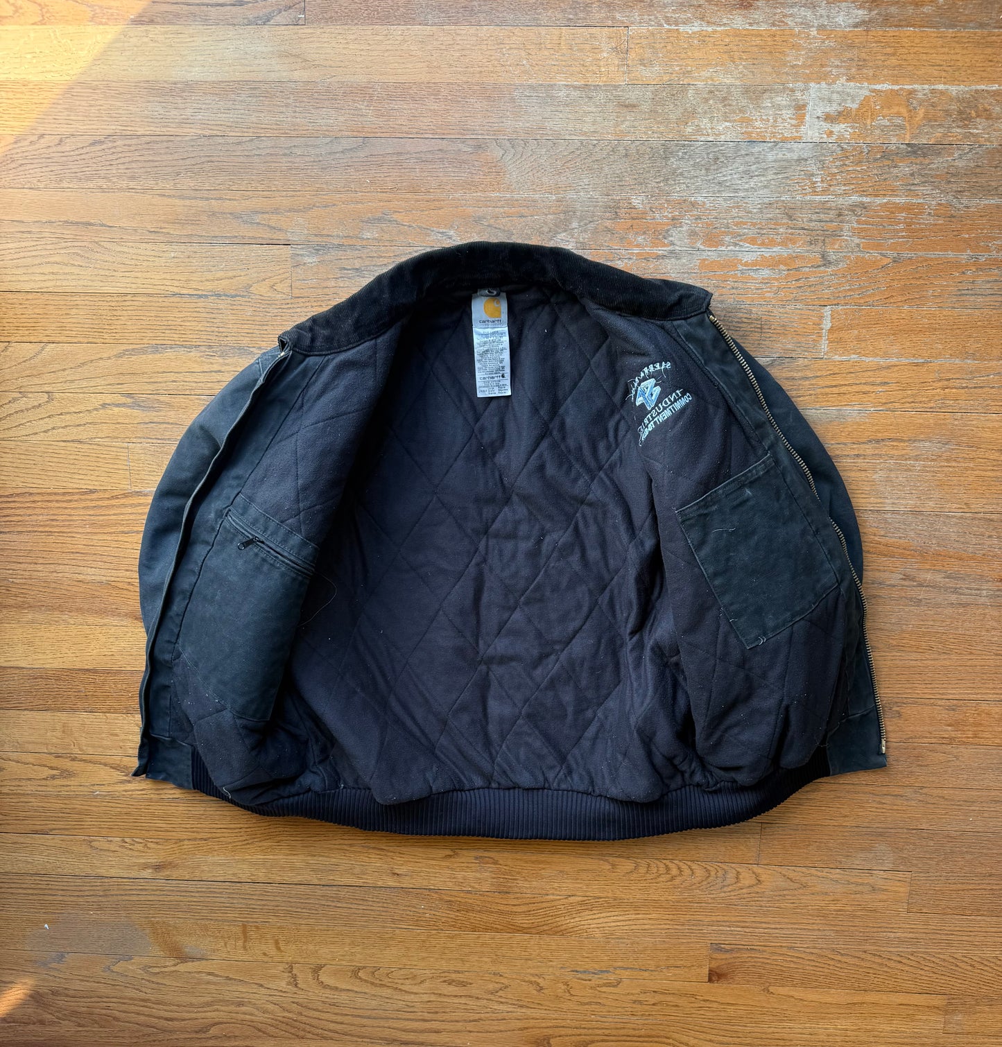 Faded Black Carhartt Santa Fe Jacket - Large
