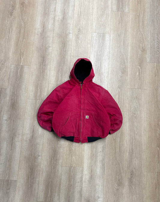 Faded Strawberry Red Carhartt Active Jacket - XL