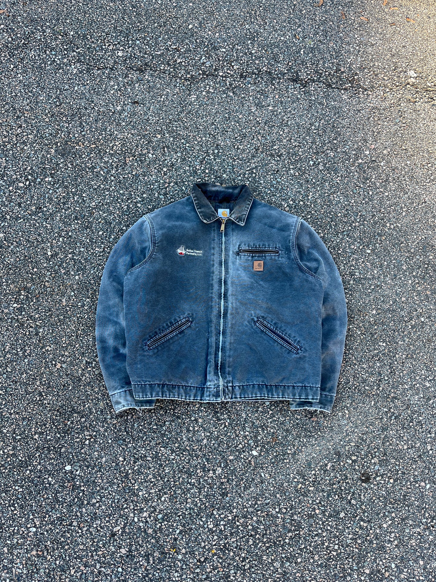 Faded Petrol Blue Carhartt Detroit Jacket - XL