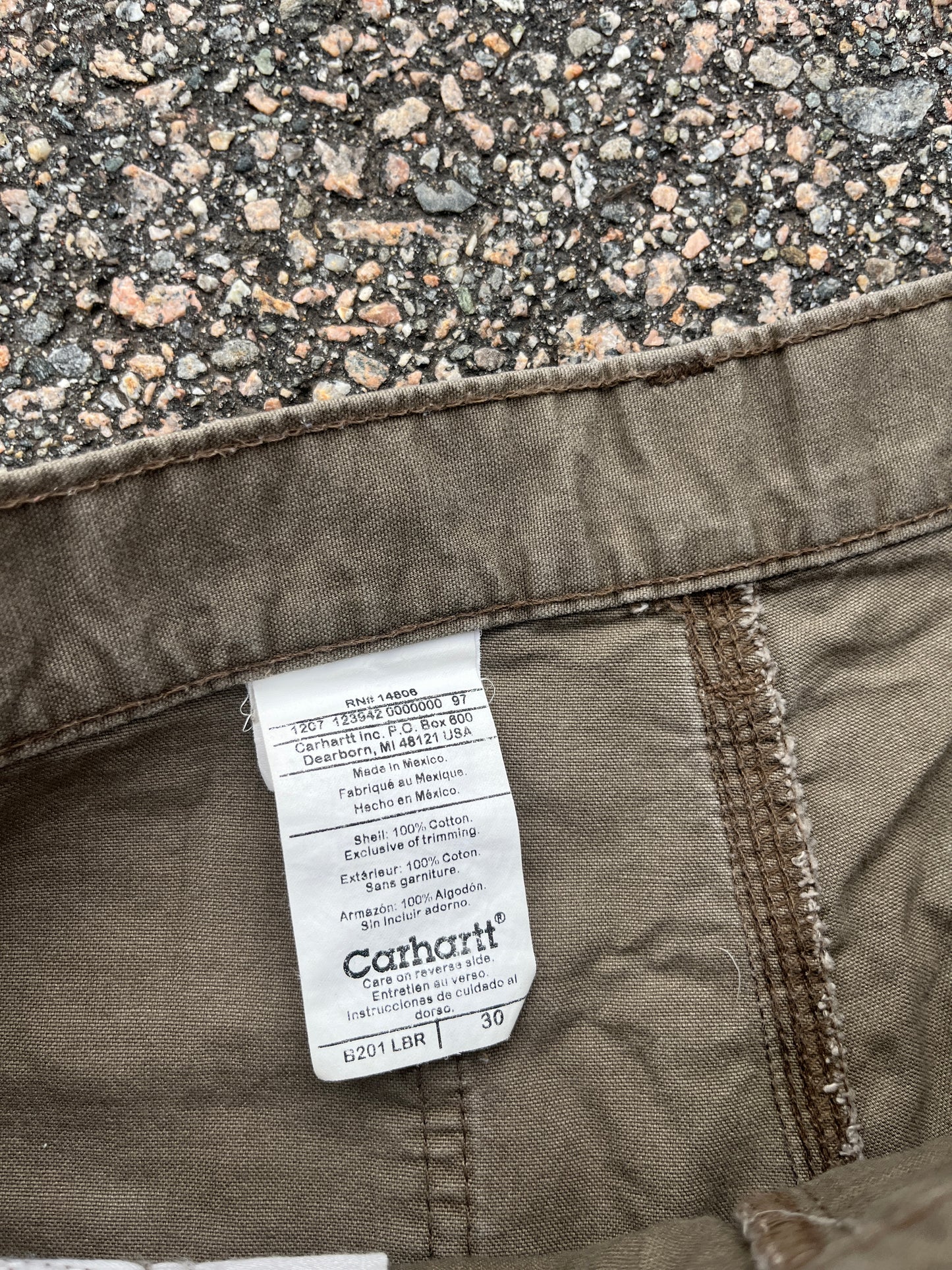 Faded Light Brown Carhartt Double Knee Shorts - 30