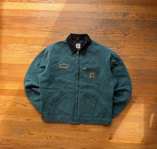 Faded Hunter Green Carhartt Detroit Jacket - Boxy XL-2XL