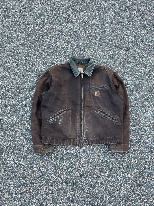 褪色棕色 Carhartt 底特律夹克 - 中号