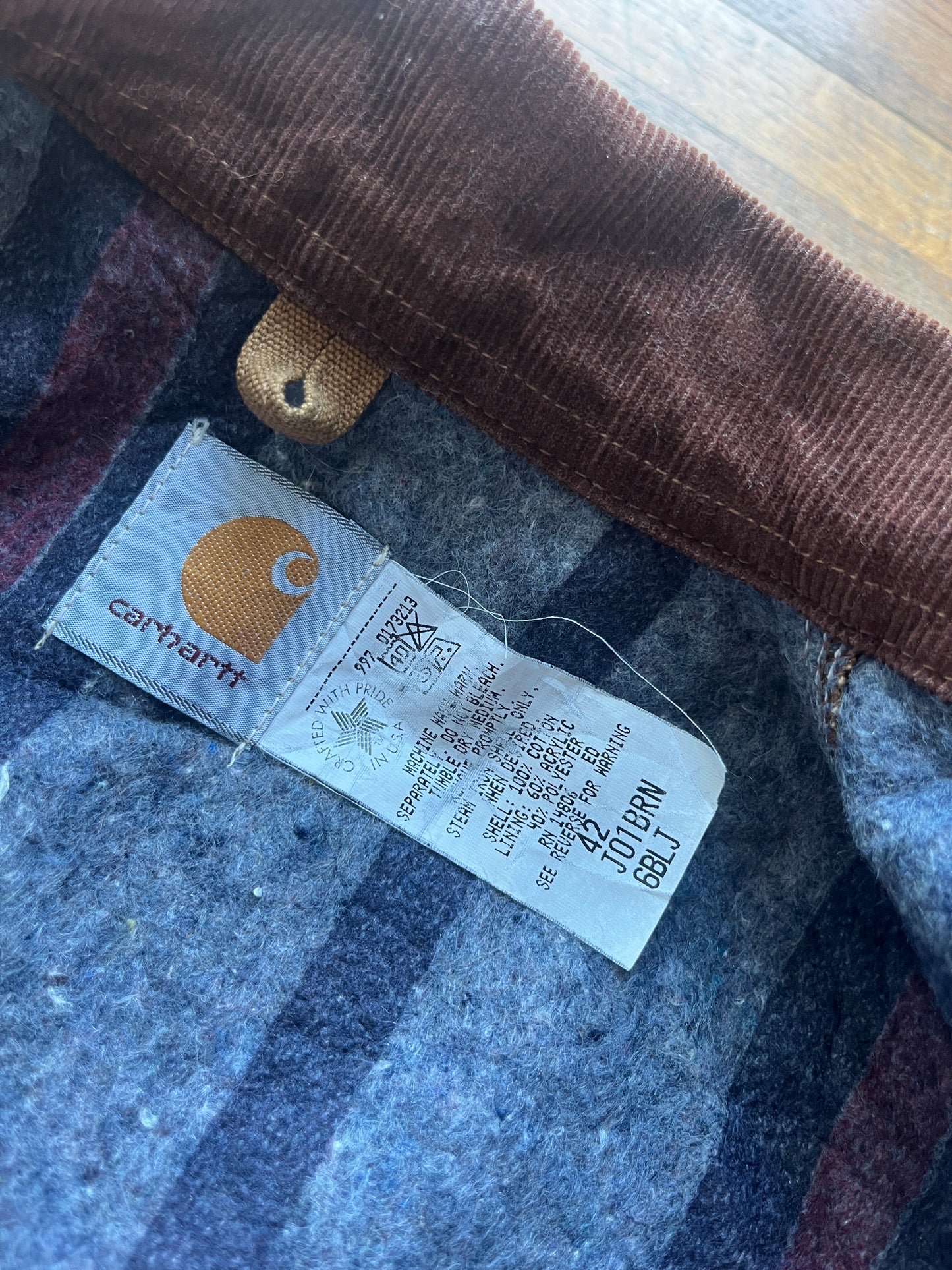 褪色棕色 Carhartt 底特律夹克 - 中号