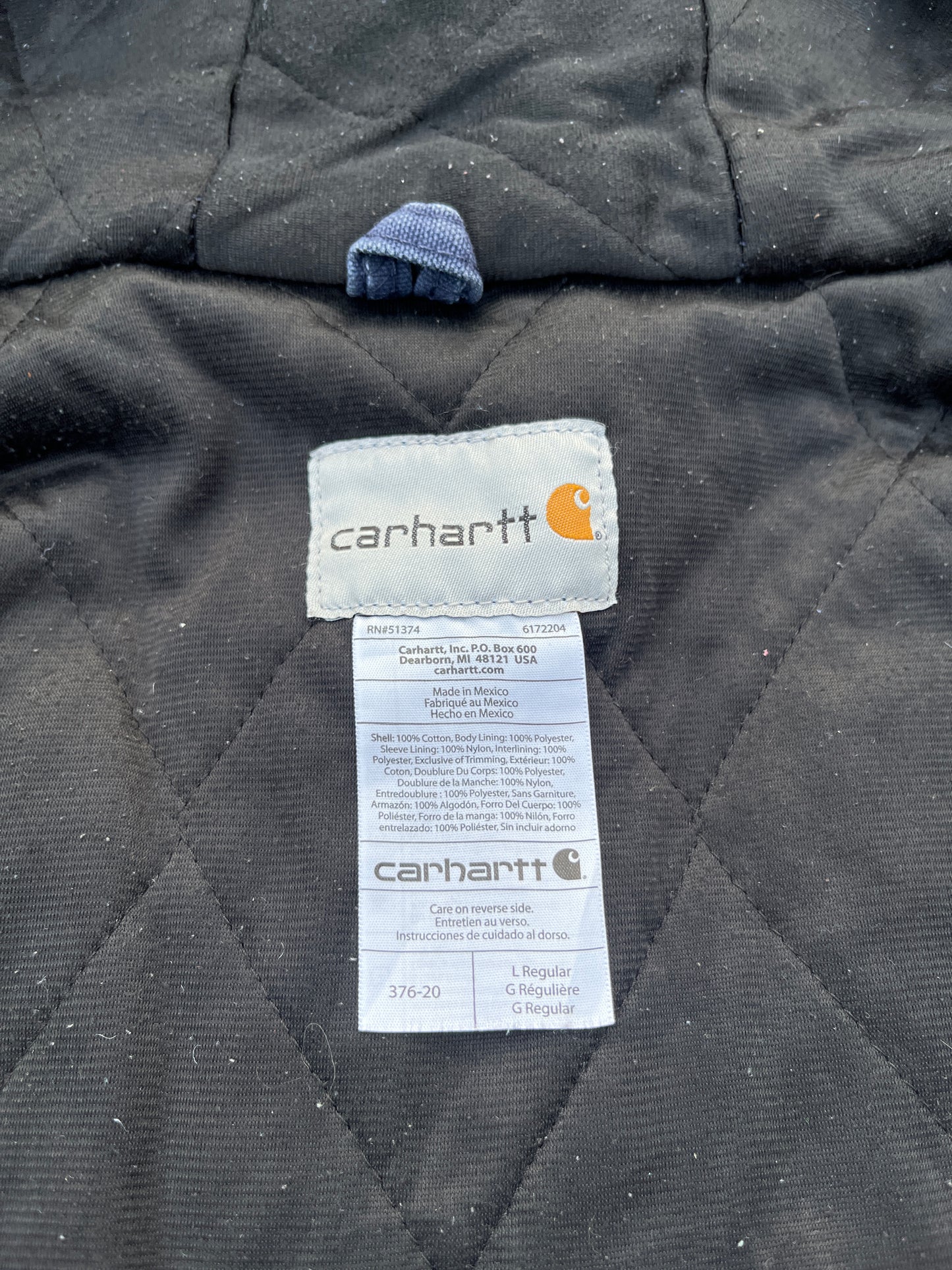 Faded Blue Carhartt Active Jacket - Boxy M-L