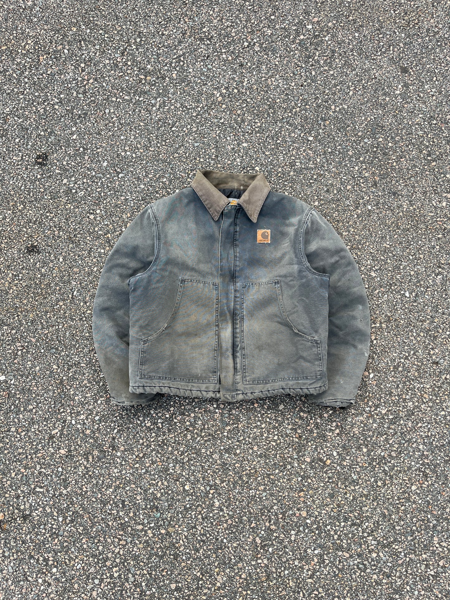 Faded Petrol Blue Carhartt Arctic Jacket - Boxy Medium