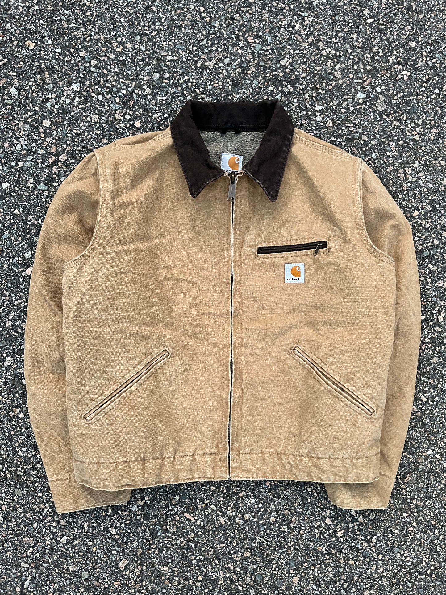 褪色棕色 Carhartt Detroit 夹克 - 小码